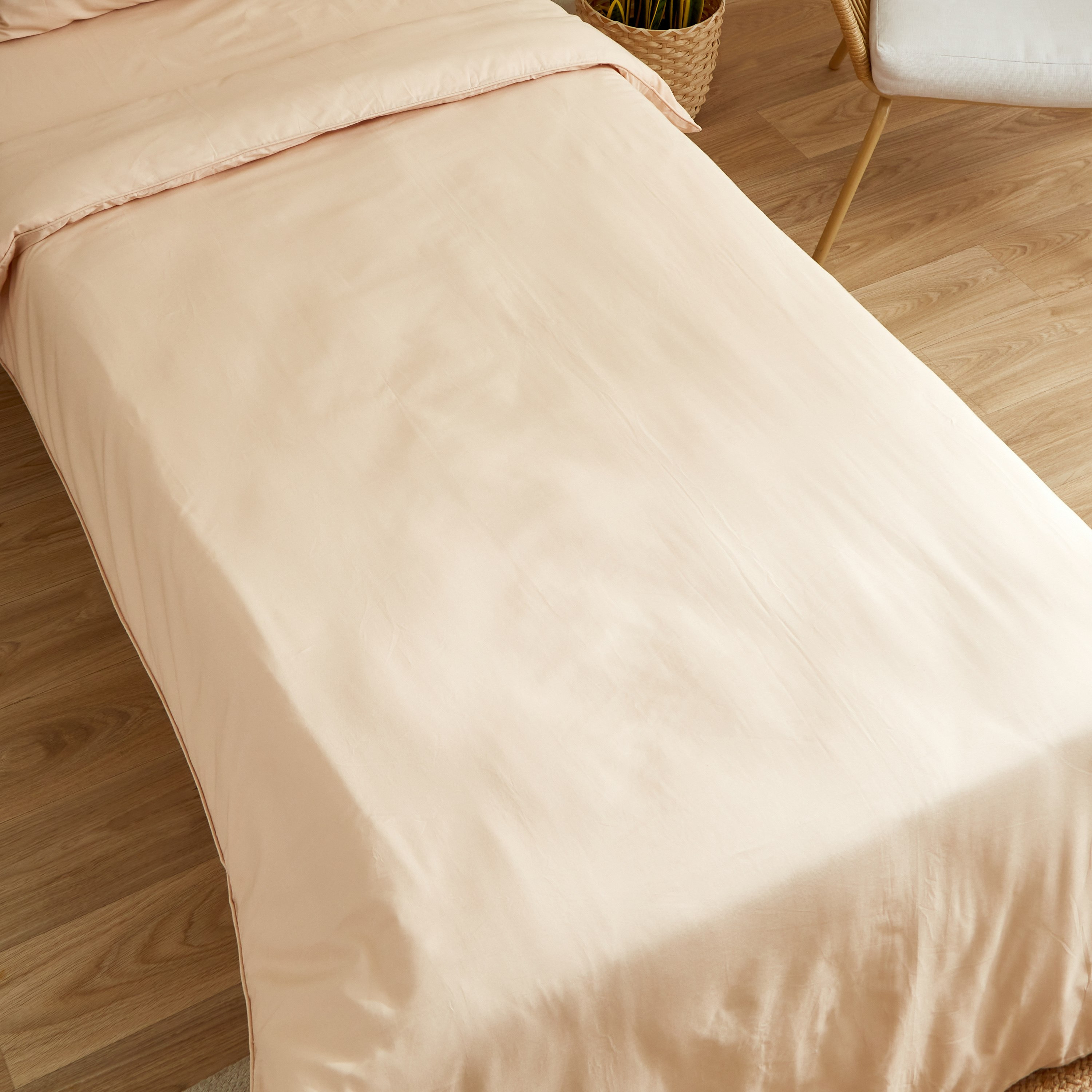 طقم غطاء لحاف قطن فردي سادة 3 قطع من زينيث - 135x220 سم-hbxhomeware-bedding-duvetcovers-image-3