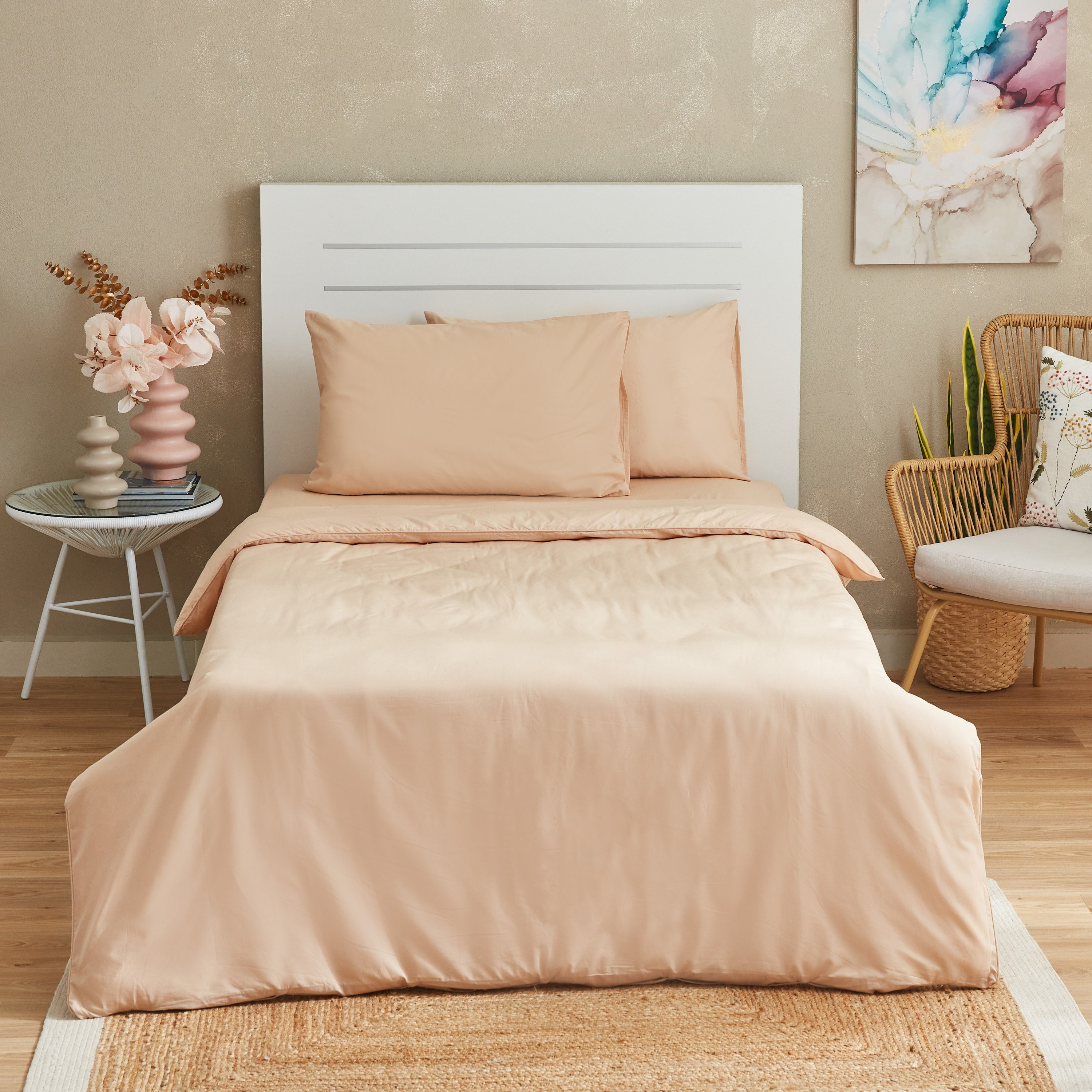 طقم غطاء لحاف قطن سادة مزدوج 4 قطع من زينيث - 160x220 سم-hbxhomeware-hbxdecorandfurnishings-image-3