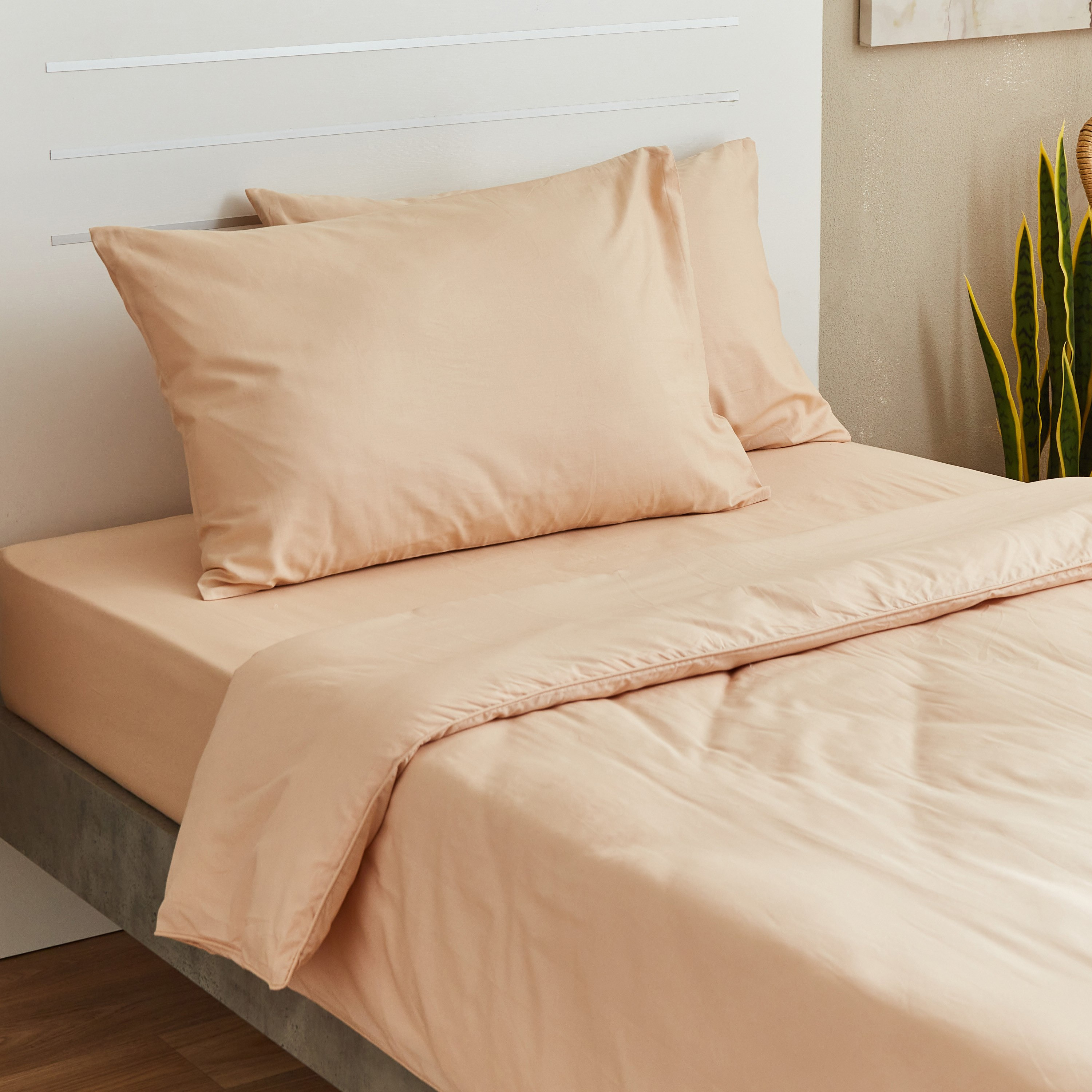 طقم غطاء لحاف قطن سادة مزدوج 4 قطع من زينيث - 160x220 سم-hbxhomeware-hbxdecorandfurnishings-image-4