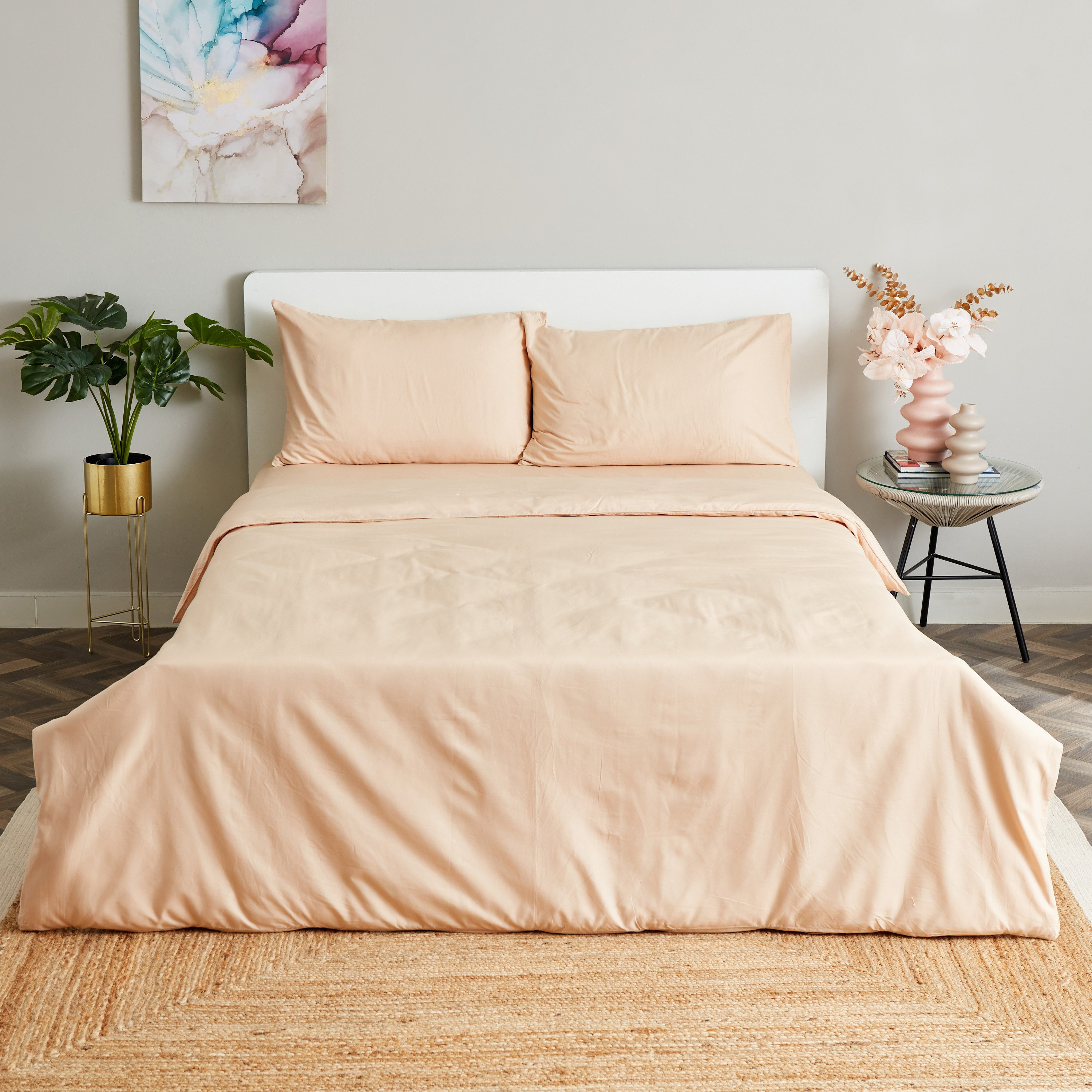 طقم غطاء لحاف كوين قطن سادة 4 قطع من زينيث - 200x240 سم-hbxhomeware-hbxdecorandfurnishings-image-2