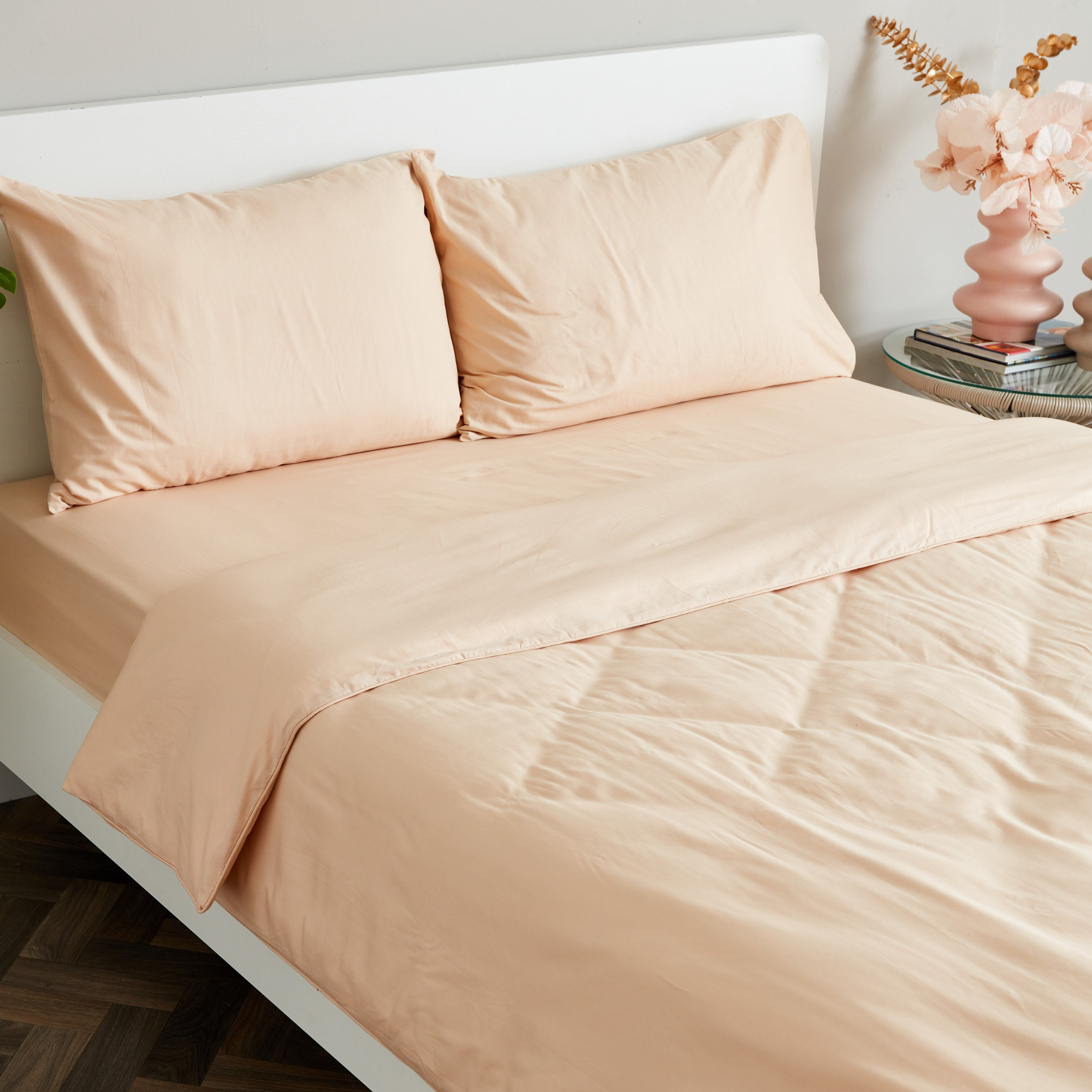 طقم غطاء لحاف كوين قطن سادة 4 قطع من زينيث - 200x240 سم-hbxhomeware-hbxdecorandfurnishings-image-3