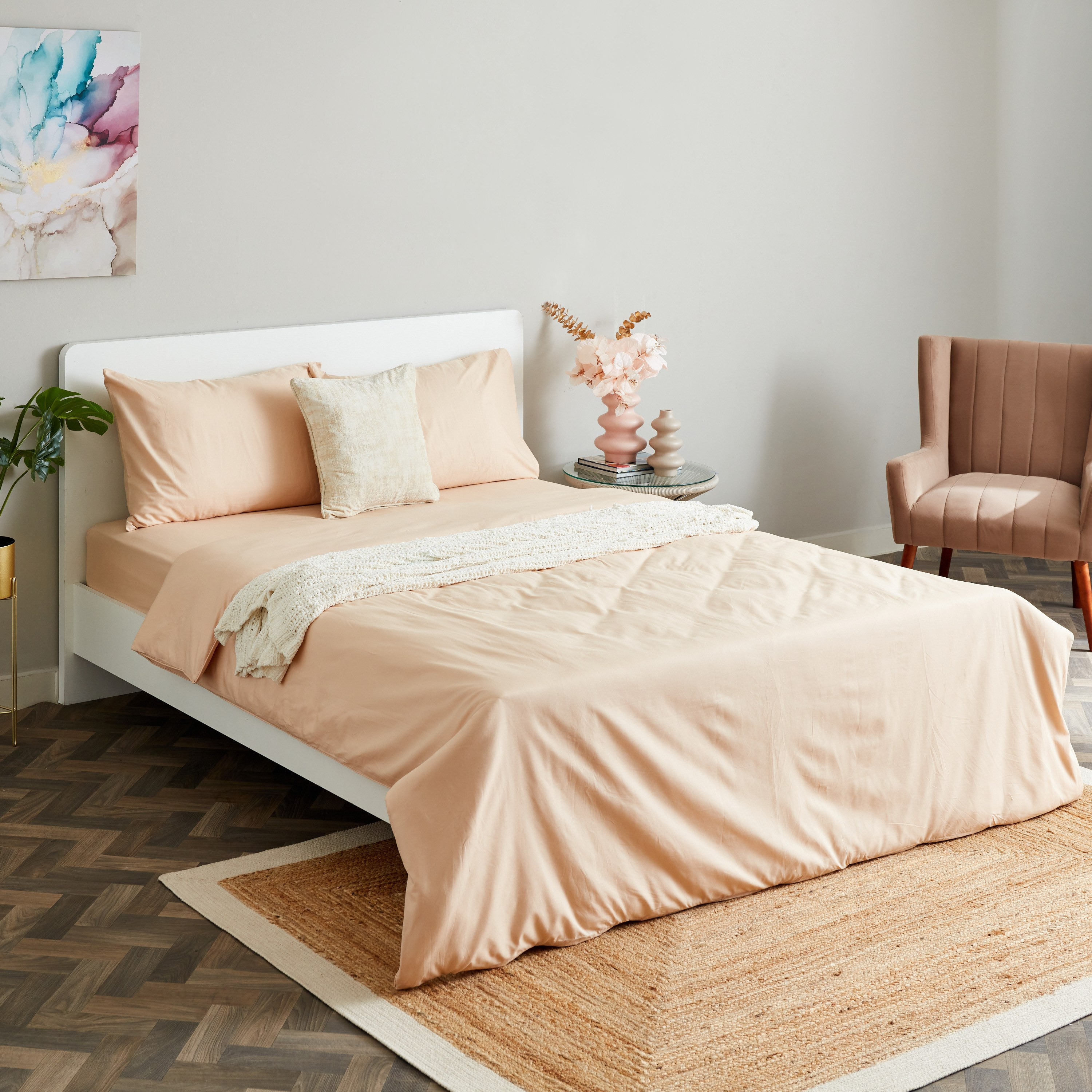 طقم غطاء لحاف كوين قطن سادة 4 قطع من زينيث - 200x240 سم-hbxhomeware-hbxdecorandfurnishings-image-9