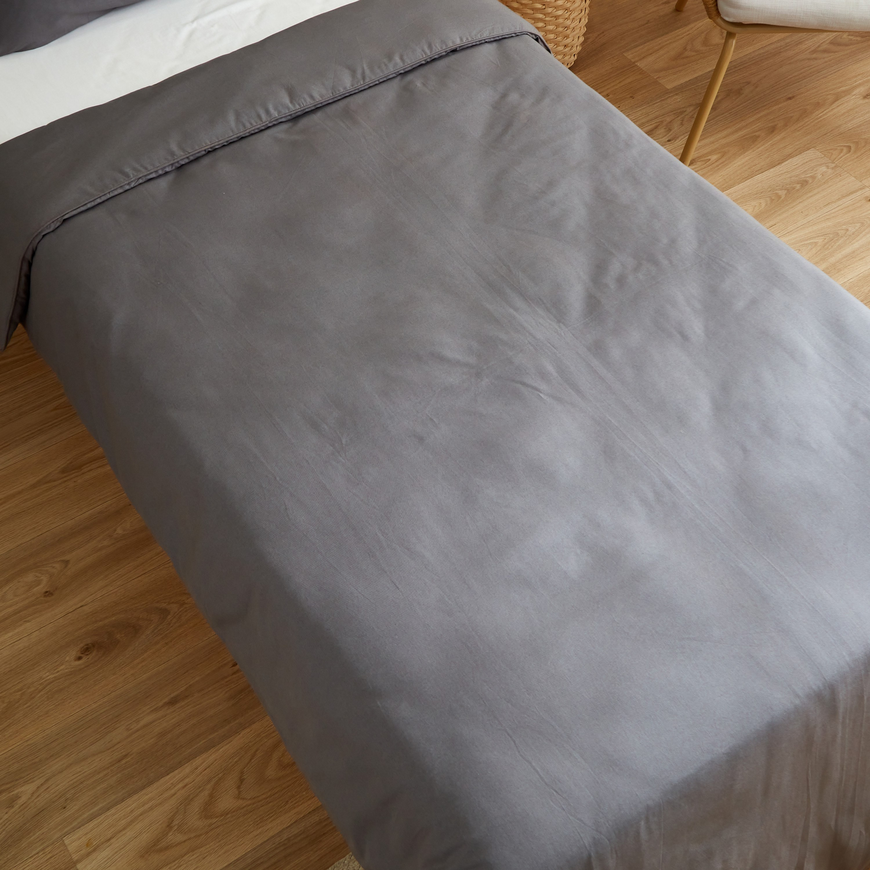 طقم غطاء لحاف قطن فردي سادة 3 قطع من زينيث - 135x220 سم-hbxhomeware-bedding-duvetcovers-image-3