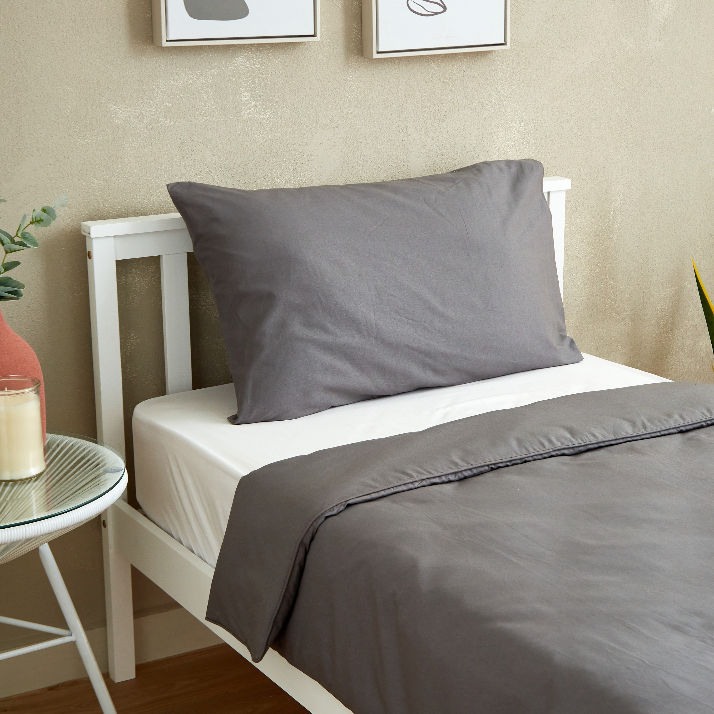 طقم غطاء لحاف قطن فردي سادة 3 قطع من زينيث - 135x220 سم-hbxhomeware-bedding-duvetcovers-image-4