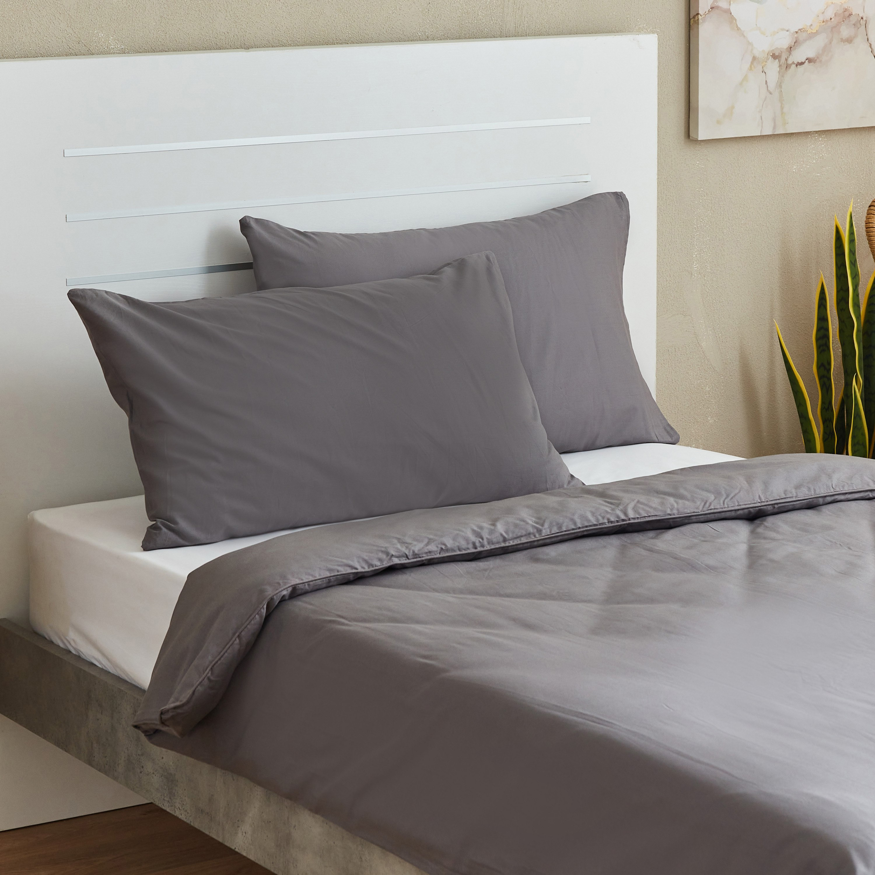 طقم غطاء لحاف قطن سادة مزدوج 4 قطع من زينيث - 160x220 سم-hbxhomeware-hbxdecorandfurnishings-image-3