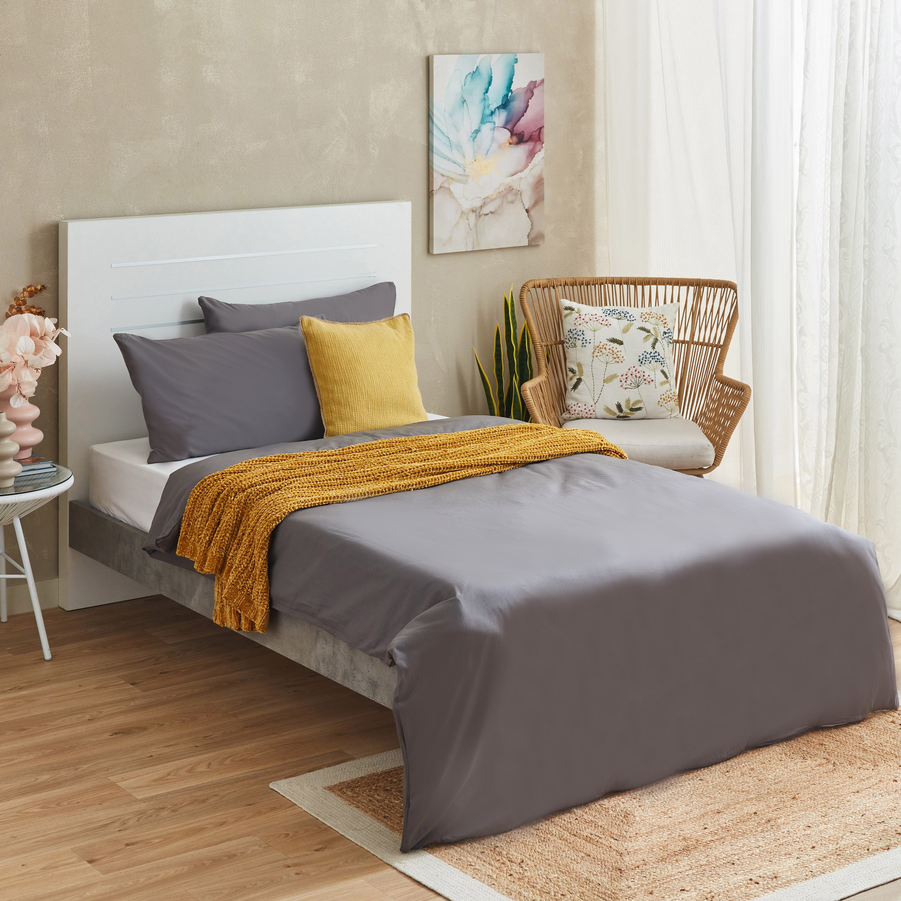 طقم غطاء لحاف قطن سادة مزدوج 4 قطع من زينيث - 160x220 سم-hbxhomeware-hbxdecorandfurnishings-image-9