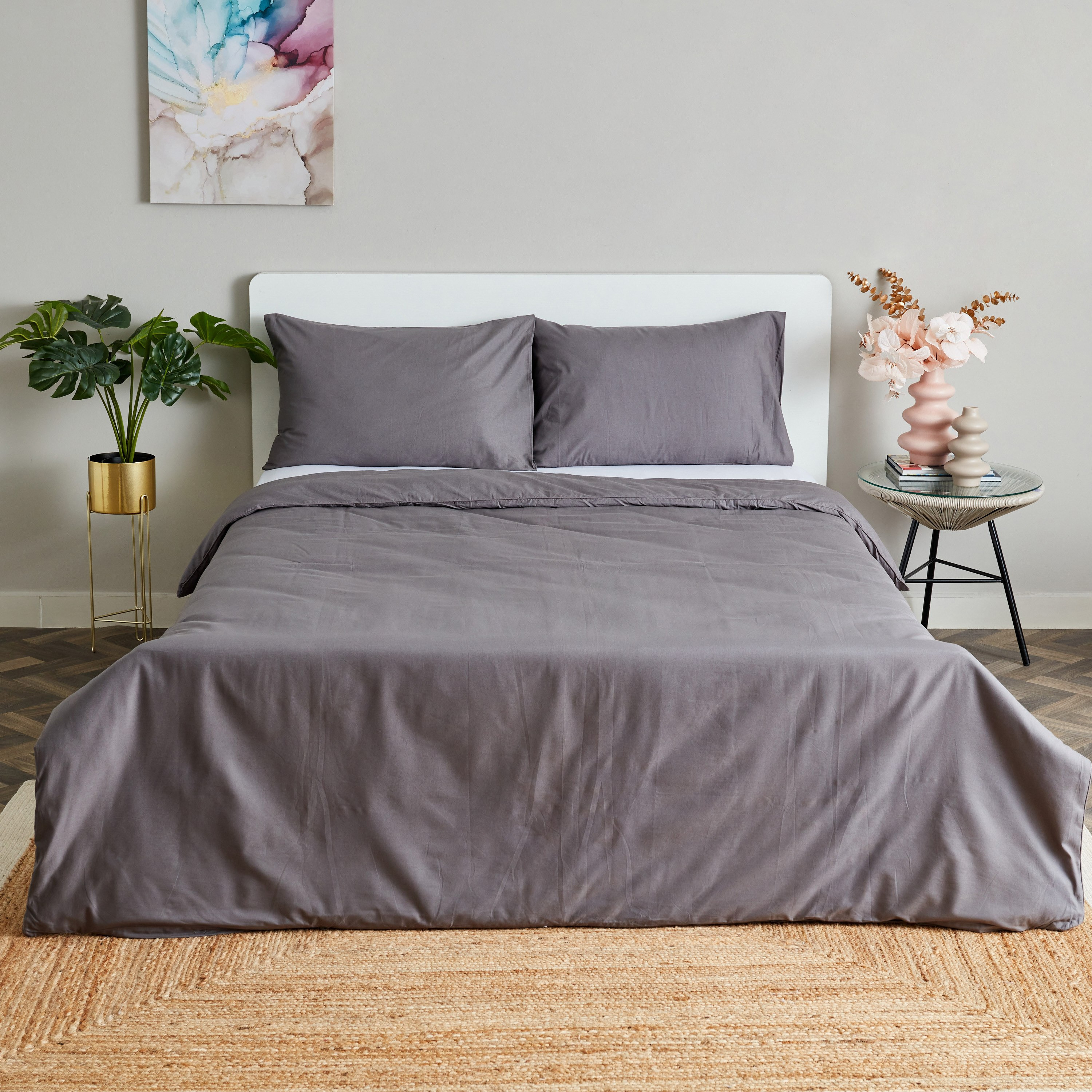 طقم غطاء لحاف كوين قطن سادة 4 قطع من زينيث - 200x240 سم-hbxhomeware-hbxdecorandfurnishings-image-2