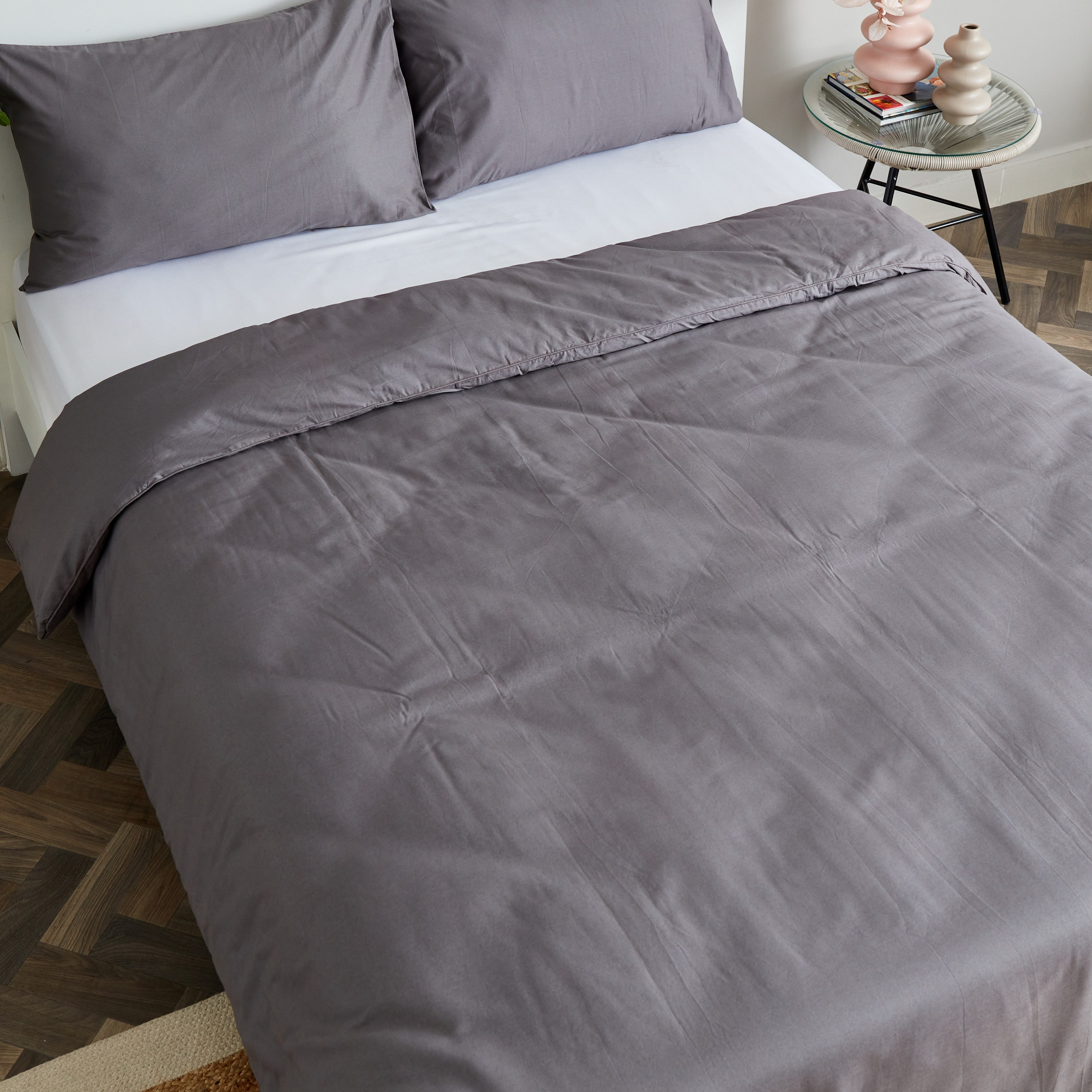 طقم غطاء لحاف كوين قطن سادة 4 قطع من زينيث - 200x240 سم-hbxhomeware-hbxdecorandfurnishings-image-4