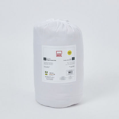 Zenith 3-Piece Solid Cotton Single Duvet Cover Set - 135x220 cms