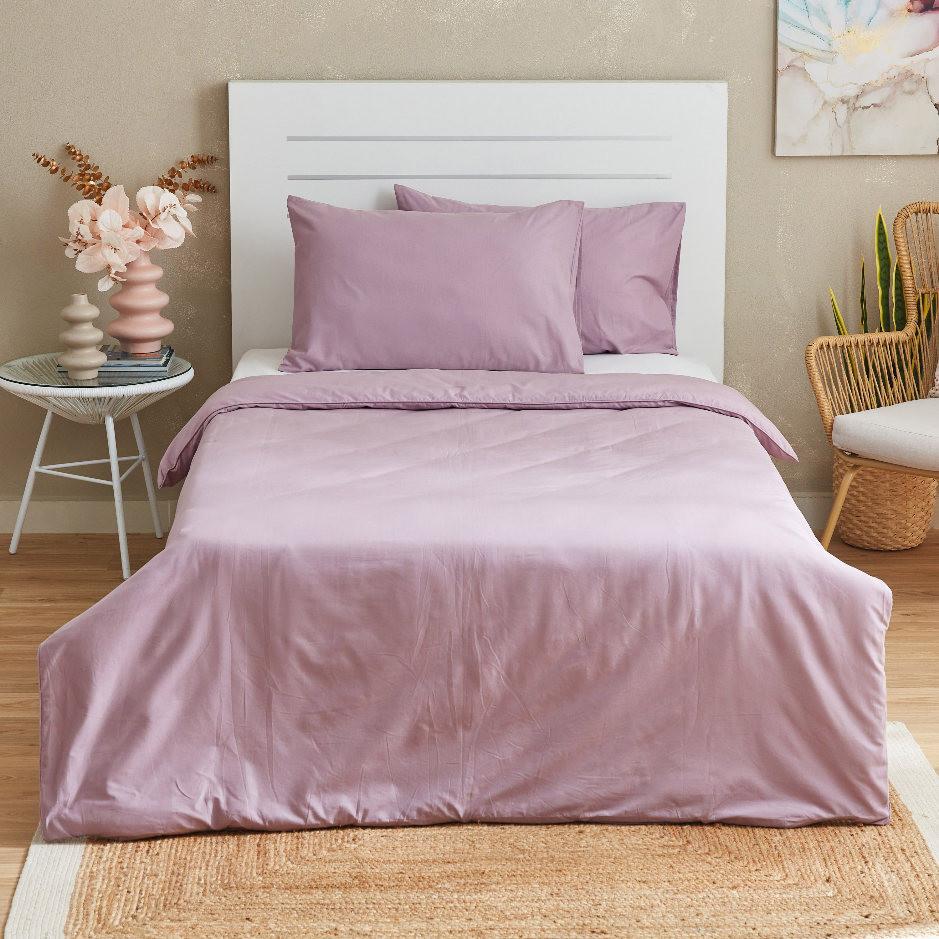 طقم غطاء لحاف قطن سادة مزدوج 4 قطع من زينيث - 160x220 سم-hbxhomeware-hbxdecorandfurnishings-image-2