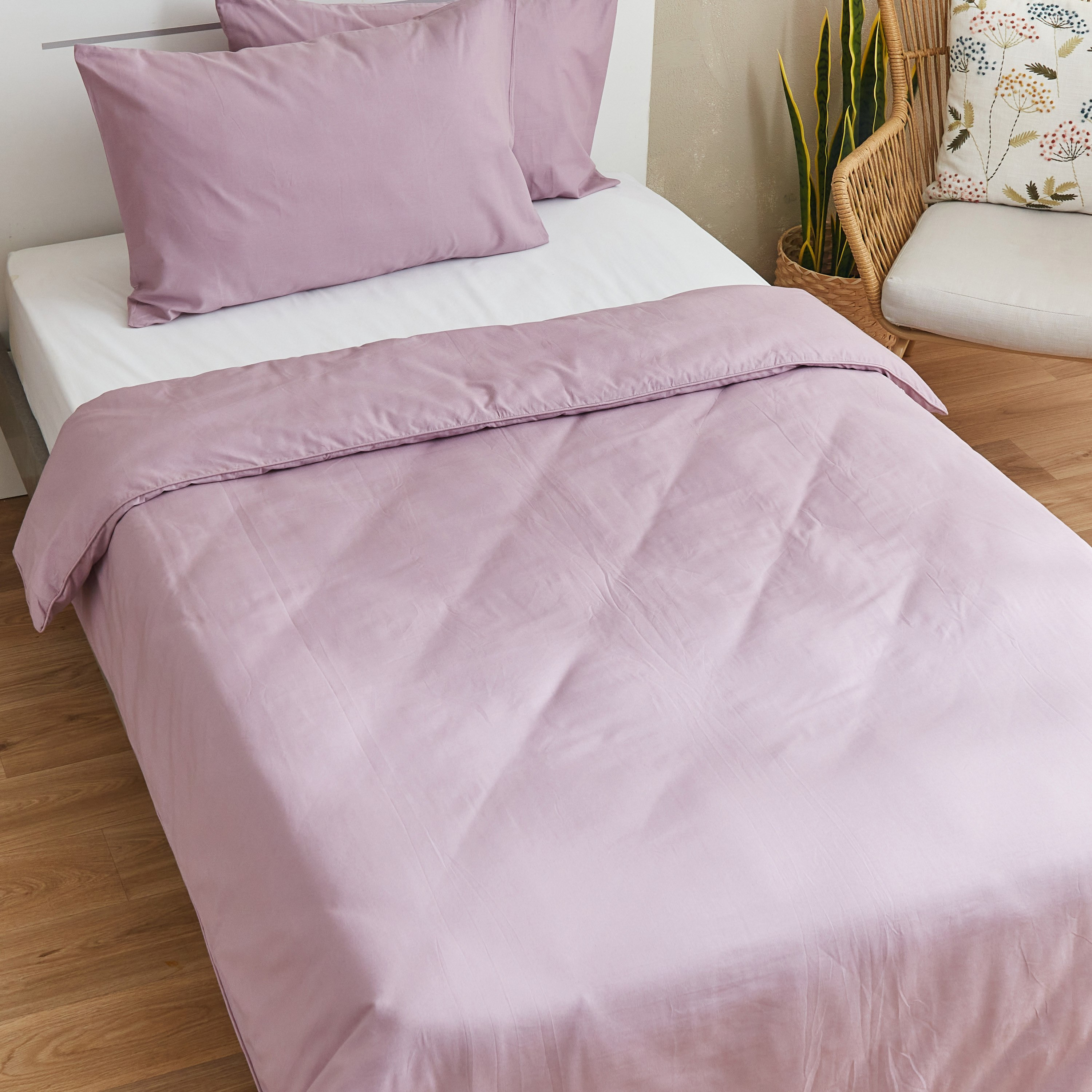 طقم غطاء لحاف قطن سادة مزدوج 4 قطع من زينيث - 160x220 سم-hbxhomeware-hbxdecorandfurnishings-image-4