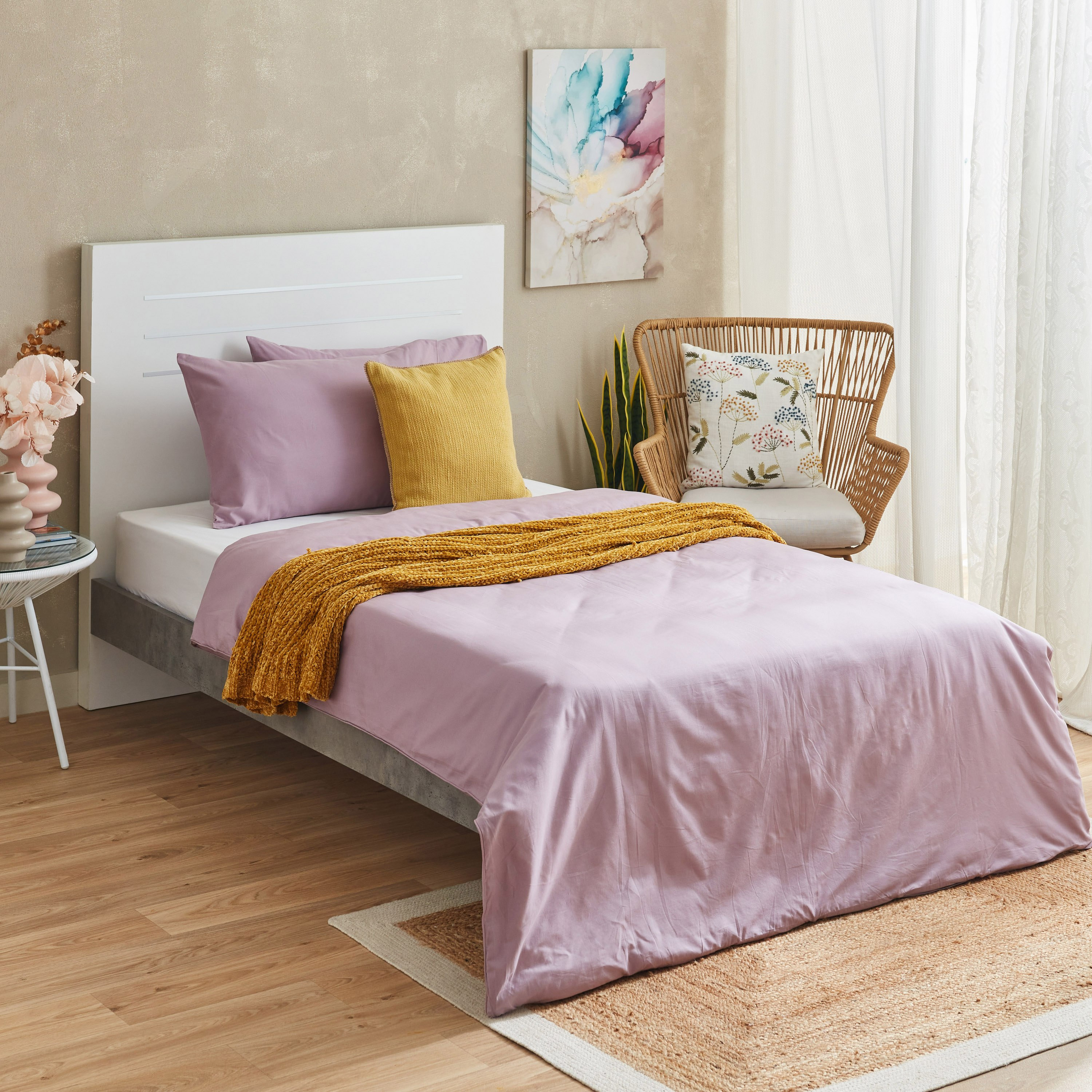 طقم غطاء لحاف قطن سادة مزدوج 4 قطع من زينيث - 160x220 سم-hbxhomeware-hbxdecorandfurnishings-image-9