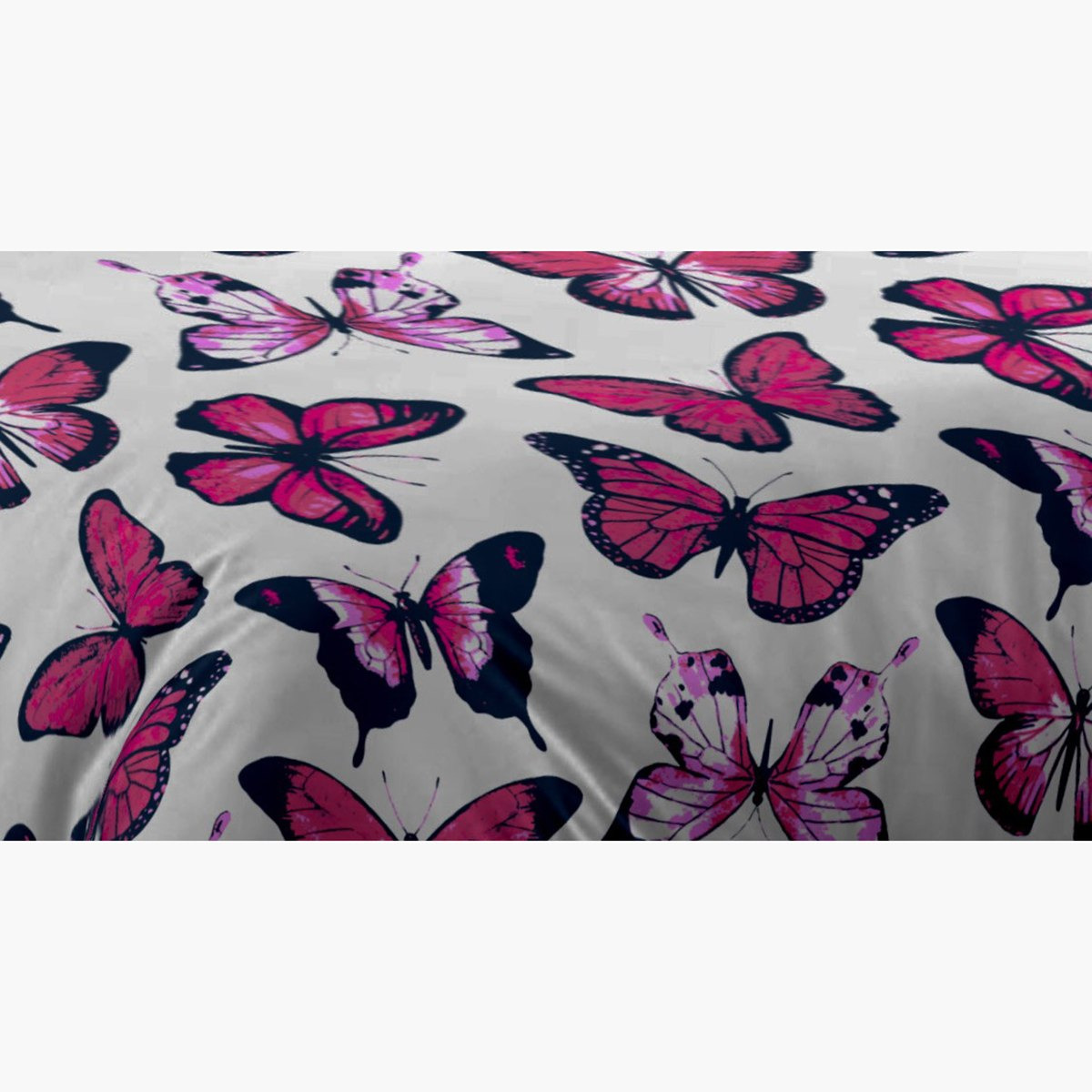 طقم غطاء لحاف فردي قطن يستخدم على الوجهين بطبعات فراشة 3 قطع من زايلا - 135x220 سم-hbxhomeware-hbxdecorandfurnishings-image-2