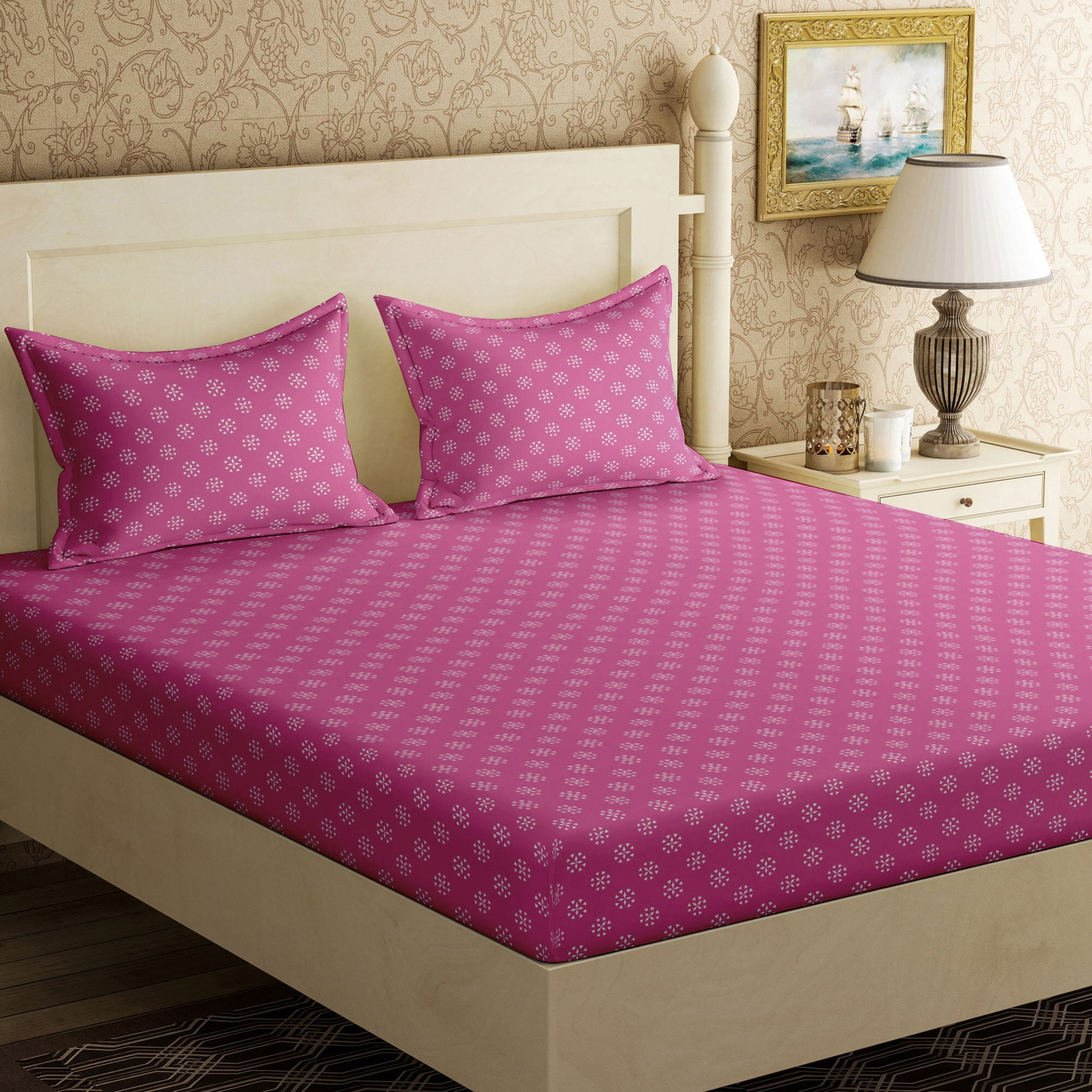 شرشف مطّاطي كوين قطن بطبعات فراشة من زايلا - 150x200+33cms سم-hbxhomeware-hbxbedroom-image-2
