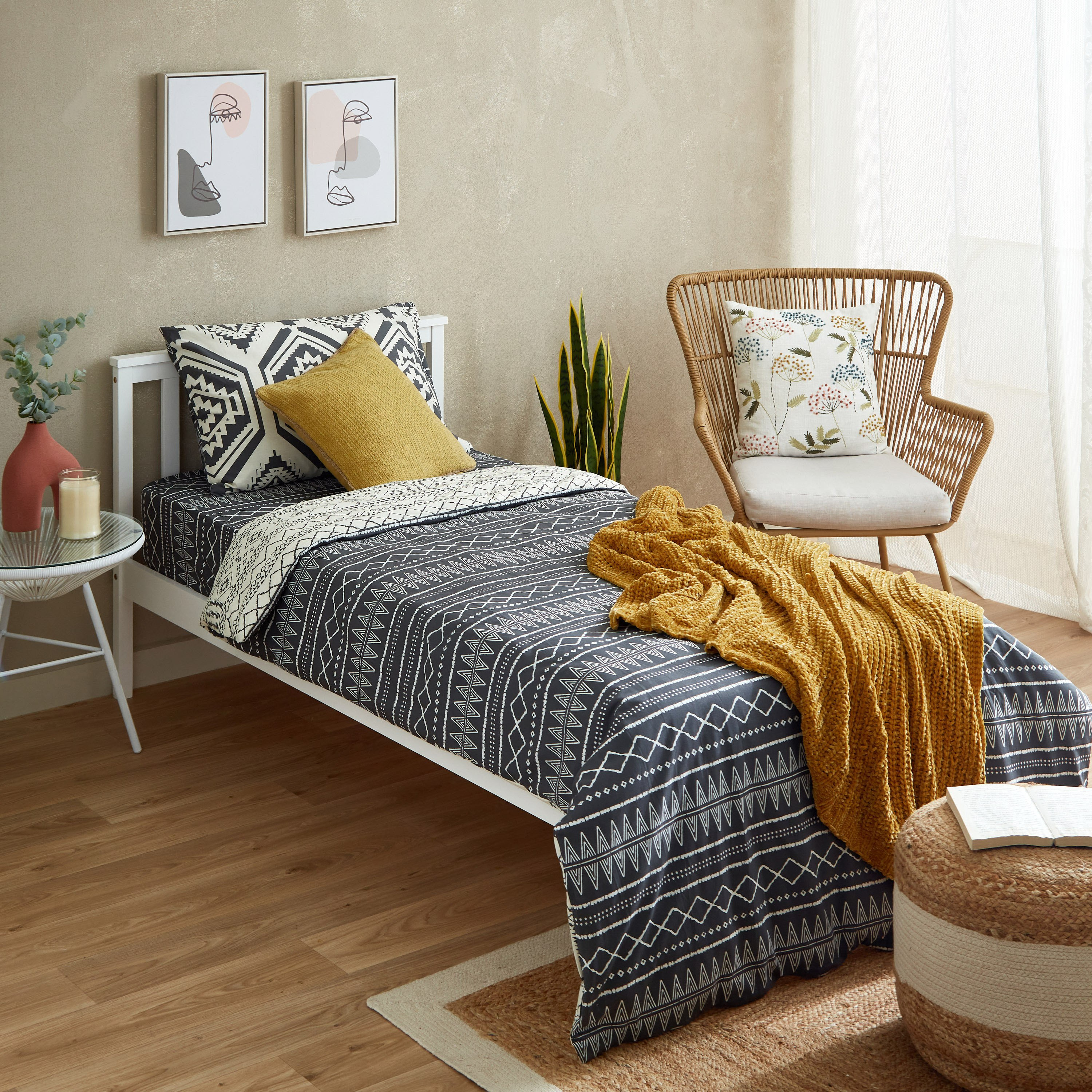 طقم غطاء لحاف قطن فردي يستخدم على الوجهين 3 قطع من زايلا - 135x220 سم-hbxhomeware-hbxdecorandfurnishings-image-10