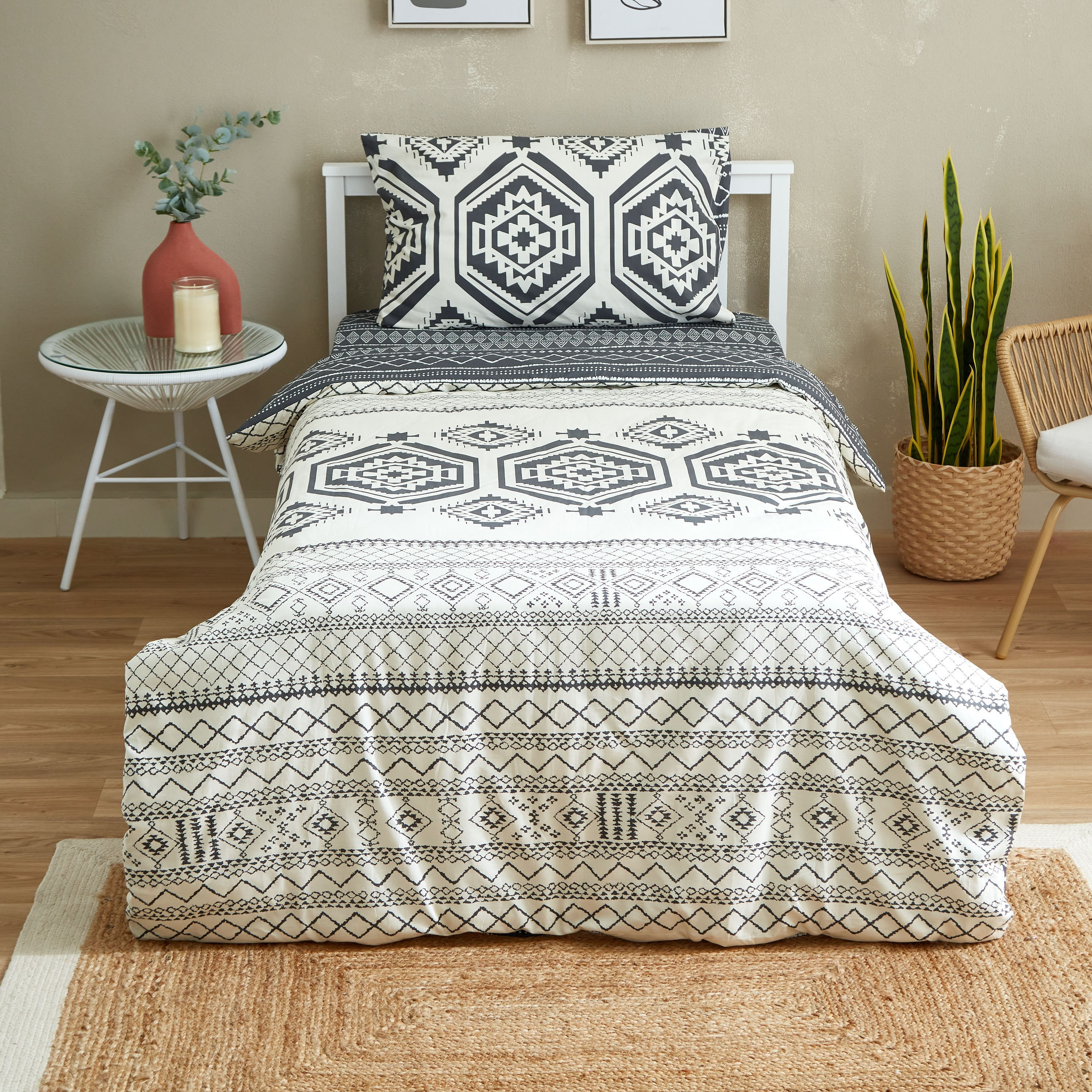 طقم غطاء لحاف قطن فردي يستخدم على الوجهين 3 قطع من زايلا - 135x220 سم-hbxhomeware-hbxdecorandfurnishings-image-3