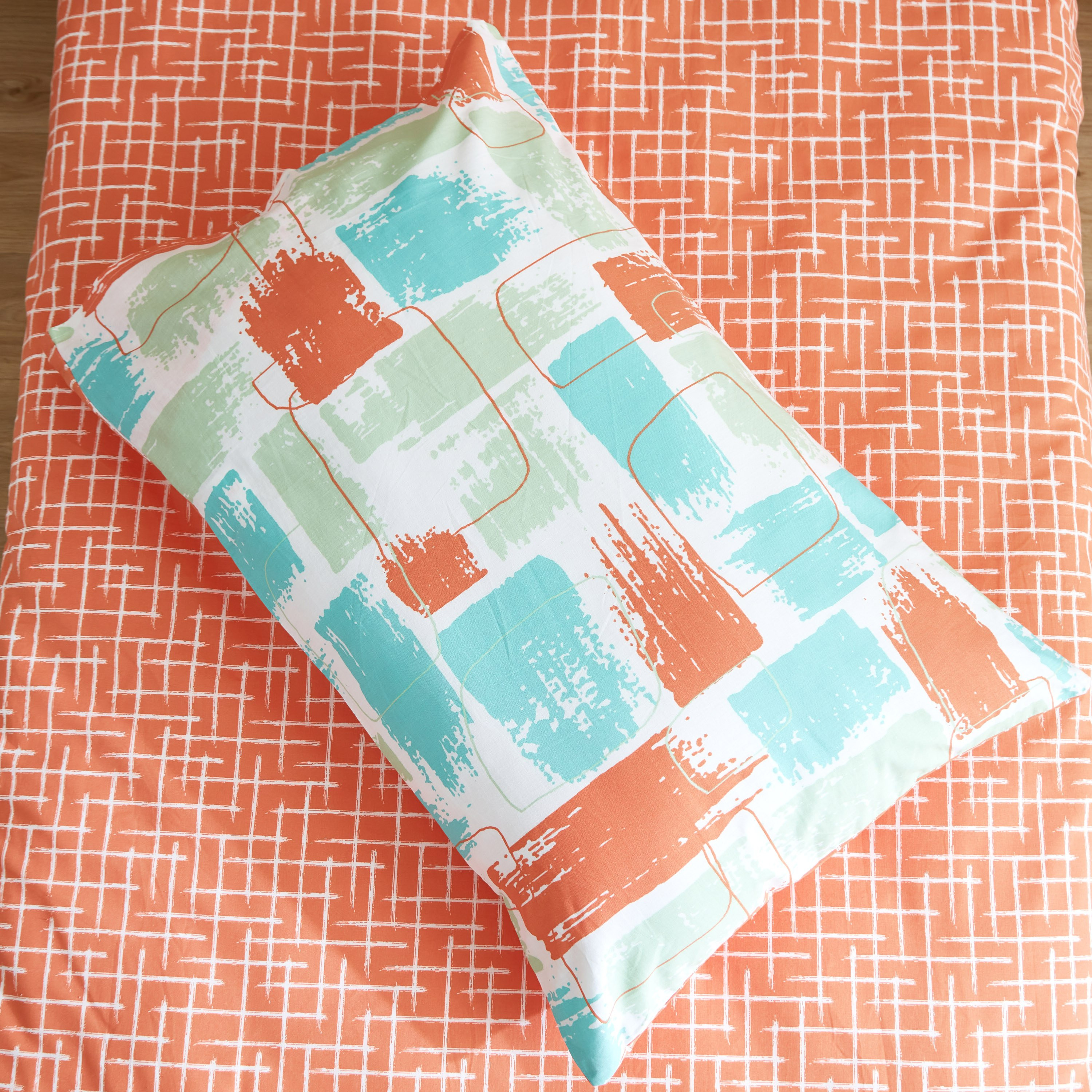طقم غطاء لحاف فردي قطن يستخدم على الوجهين بطبعات تجريدية 3 قطع من زايلا - 135x220 سم-hbxhomeware-hbxdecorandfurnishings-image-5