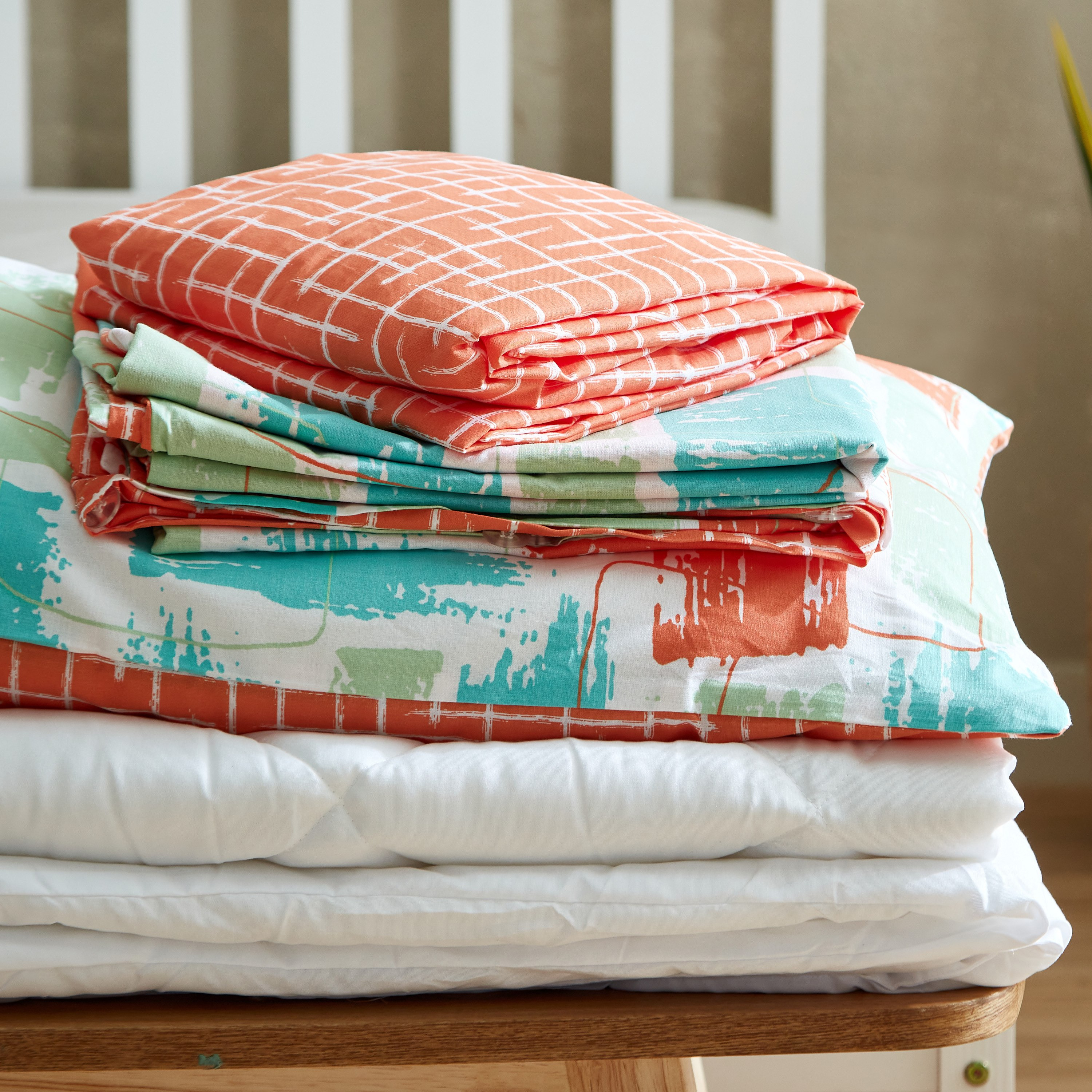 شرشف مطّاطي فردي قطن بطبعات تجريدية من زايلا - 90x200+25 سم-hbxhomeware-hbxbedroom-image-8