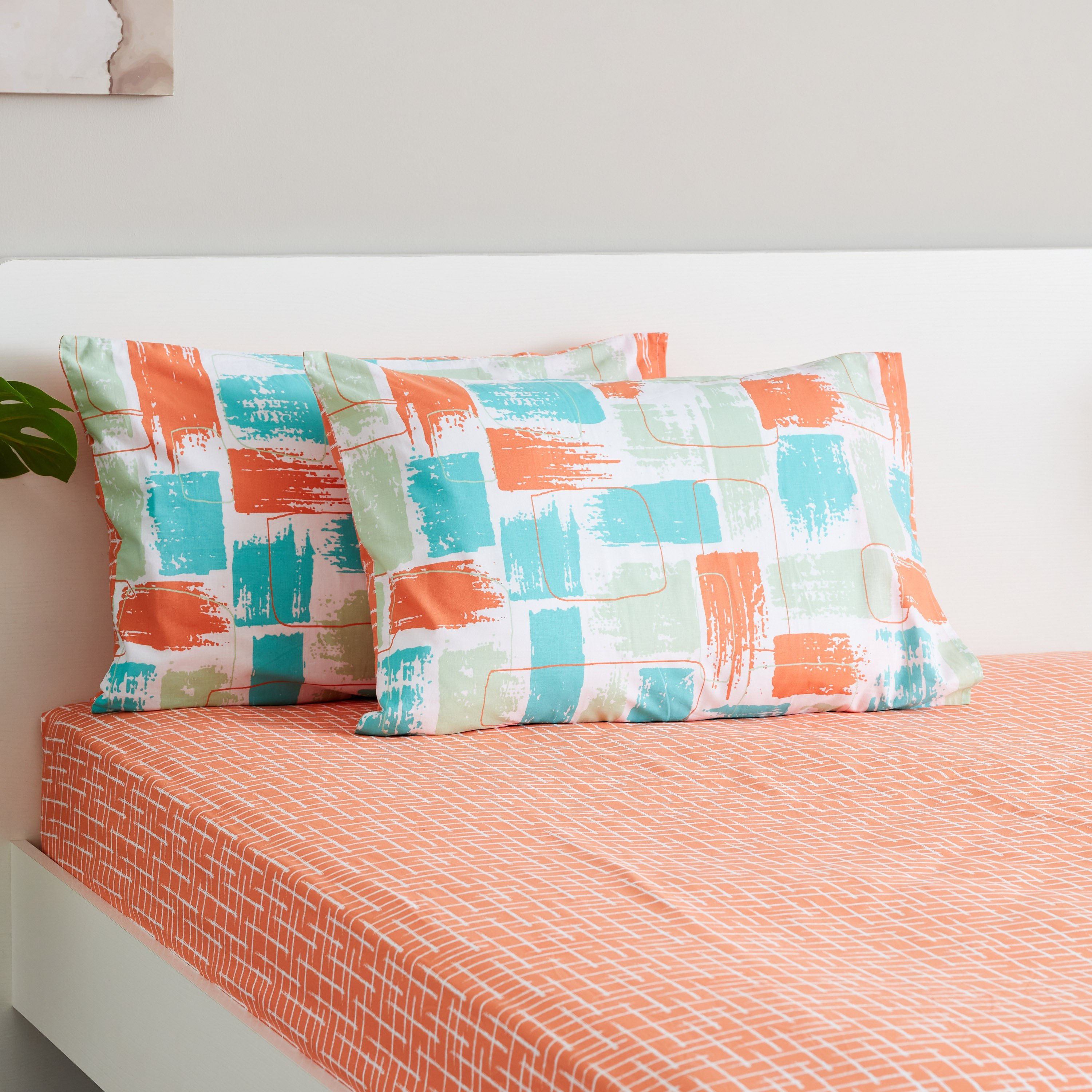 طقم غطاء وسادة أكسفورد قطن بطبعات تجريدية قطعتين من زايلا - 50x75 سم-hbxhomeware-hbxbedroom-image-1