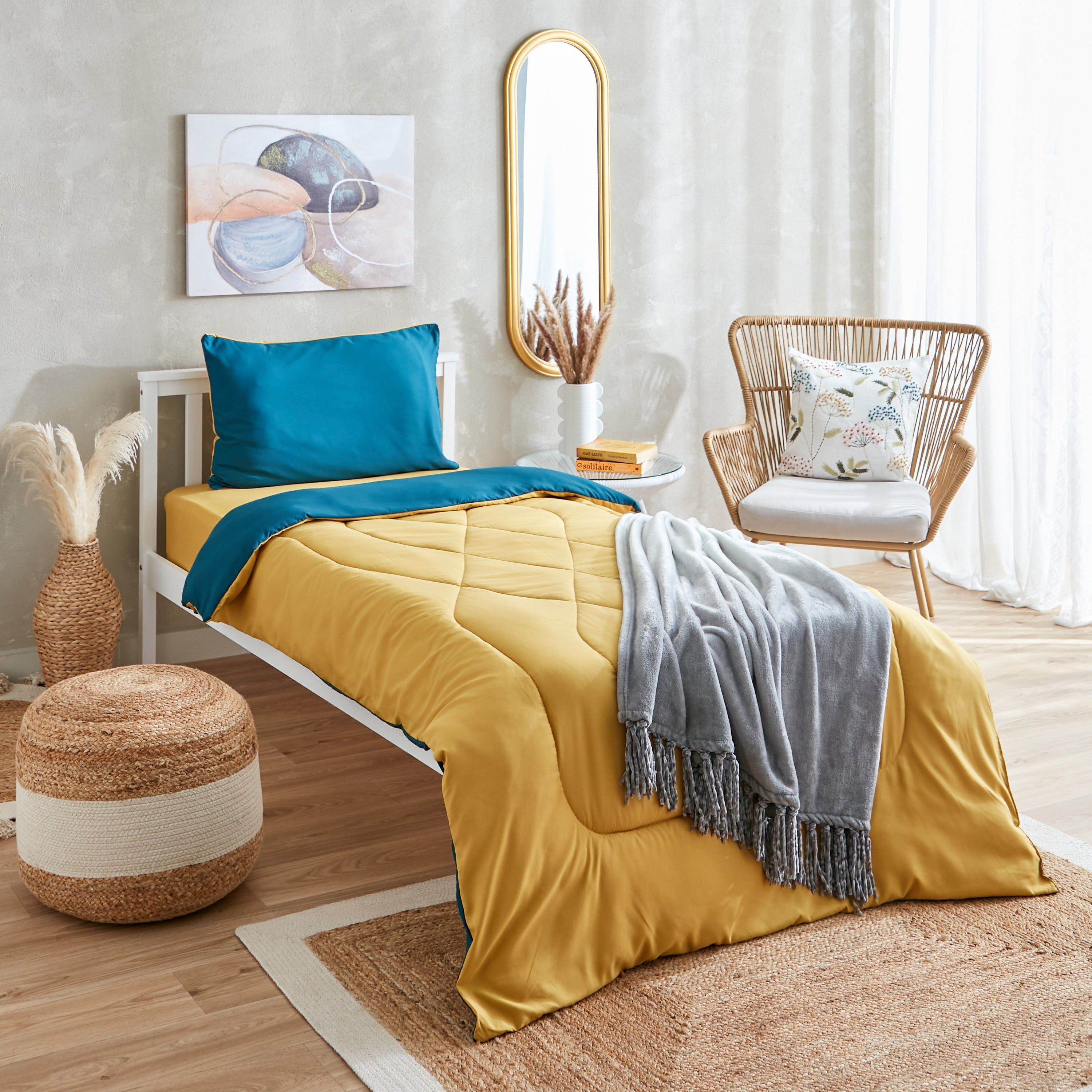 Derby 2-Piece Reversible Microfibre Single Comforter Set - 135x220 cm-hbxkidsandyouth-beddingandfurnishings-comfortersets-image-9