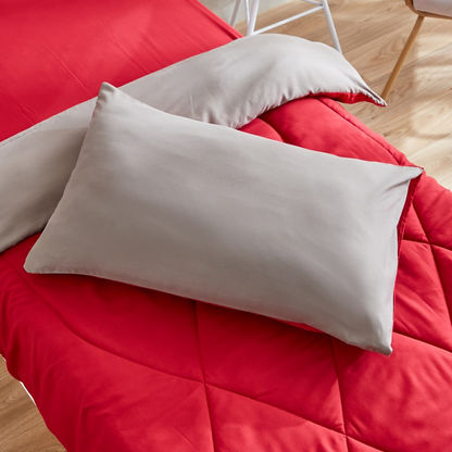 Derby 2-Piece Single Reversible Microfibre Comforter Set - 135x220 cms