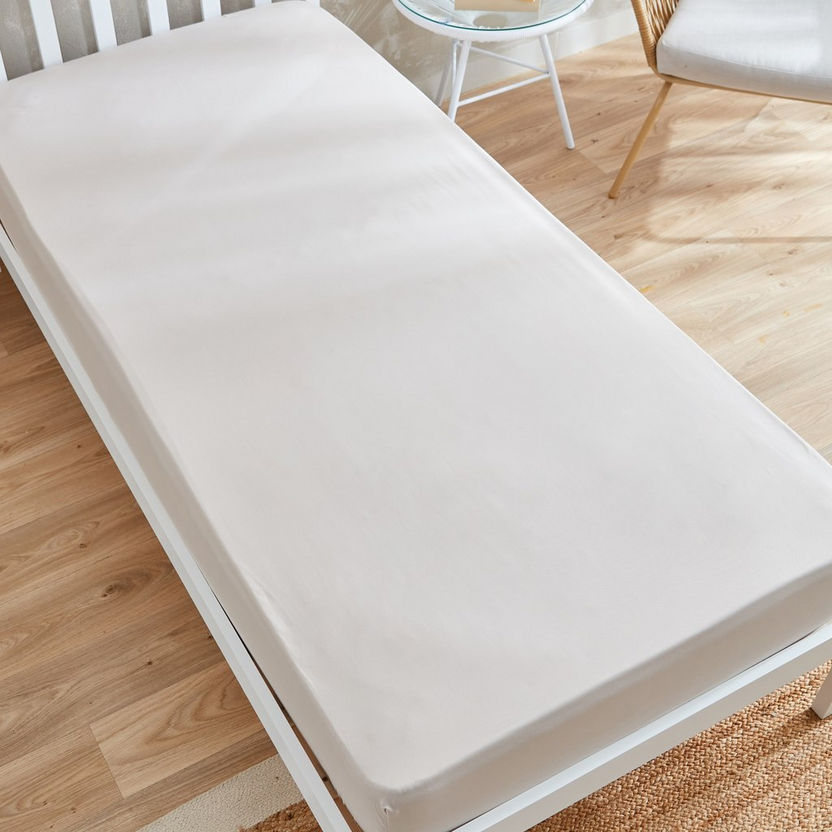 Derby Single Solid Microfibre Fitted Sheet - 90x190+20 cm-Sheets and Pillow Covers-image-3