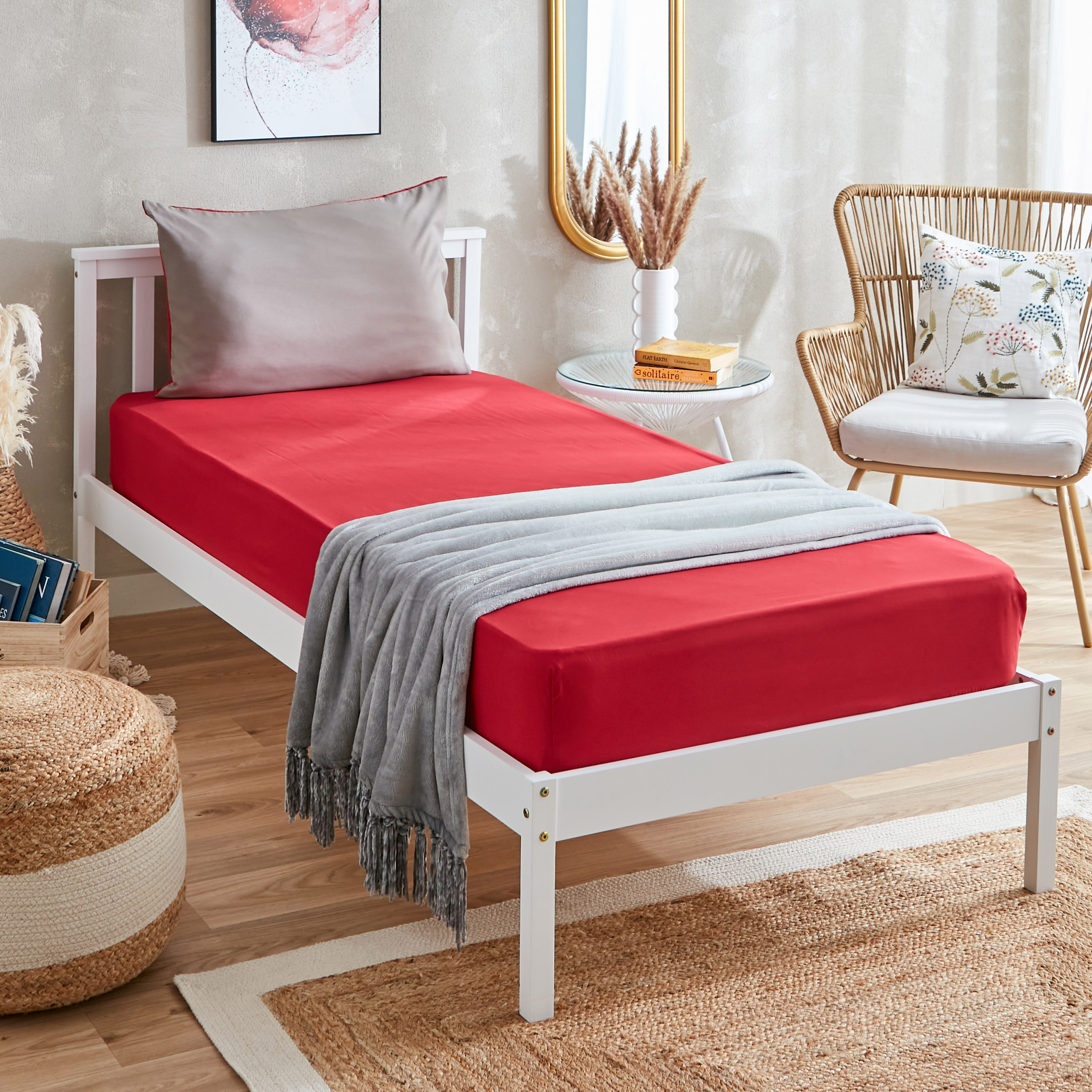 Derby Solid Single Microfiber Fitted Sheet - 90x190+20 cm-hbxhomeware-hbxbedroom-image-8