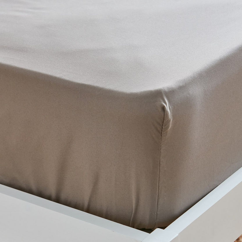 Derby Single Solid Microfibre Fitted Sheet - 90x190+20 cm-Sheets and Pillow Covers-image-5