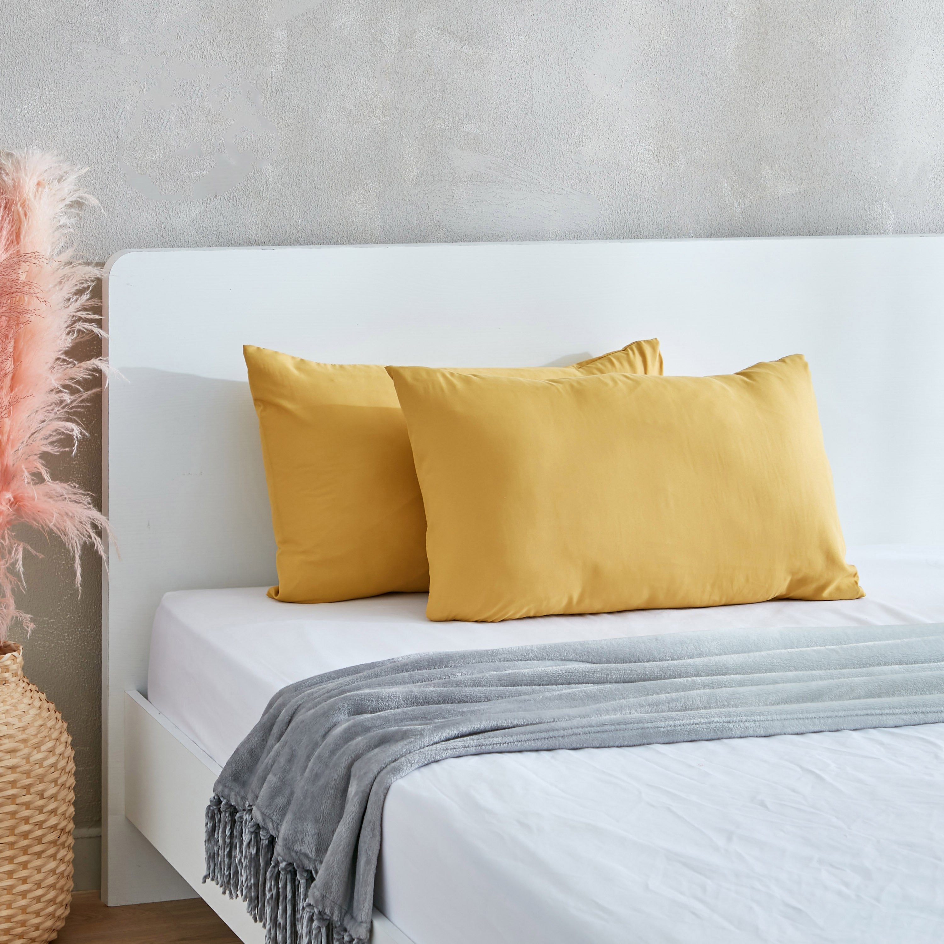 Derby 2-Piece Solid Microfibre Pillowcase Set - 45x70 cm-hbxhomeware-hbxbedroom-image-5