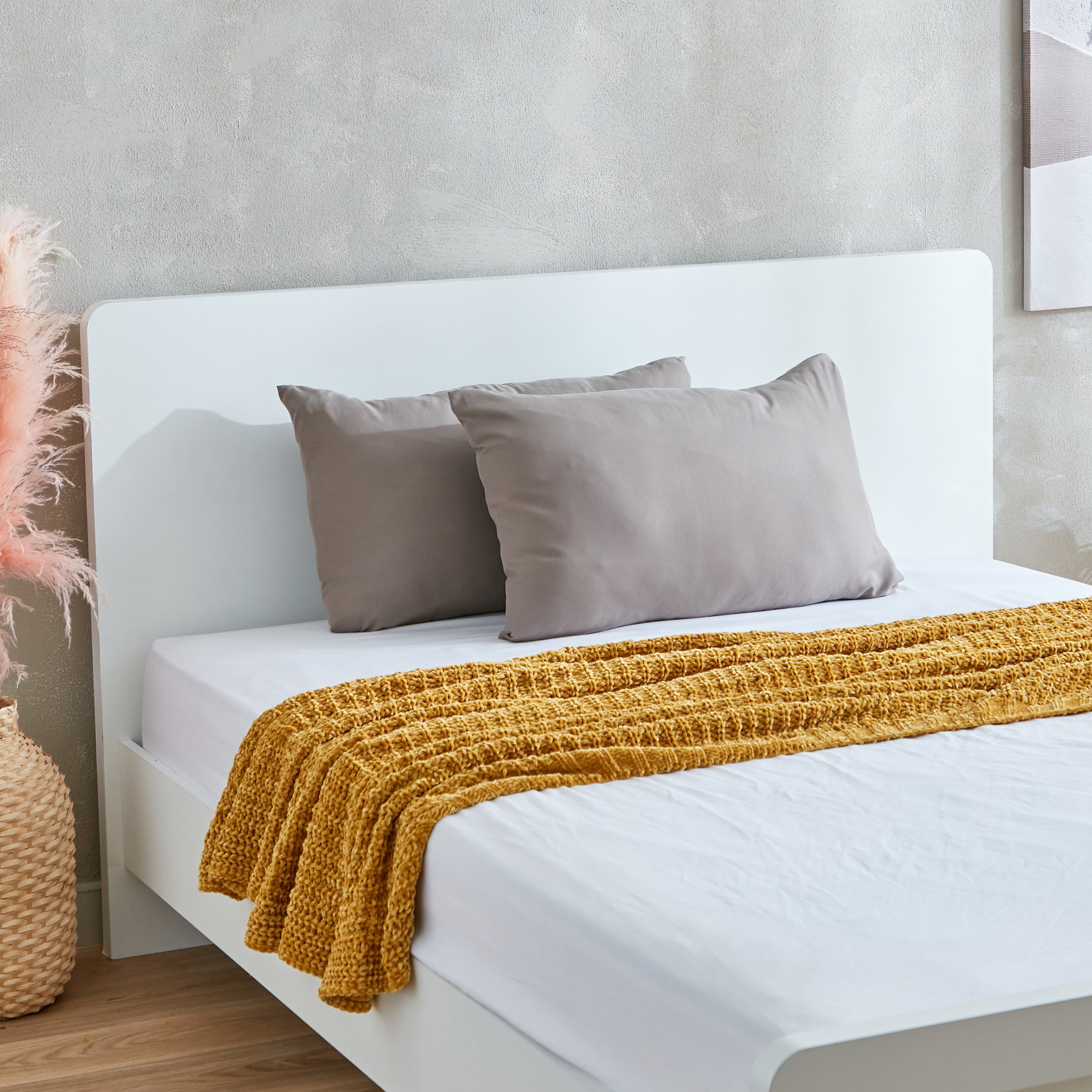 طقم غطاء وسادة ألياف دقيقة سادة قطعتين من ديربي - 45x70 سم-hbxhomeware-hbxbedroom-image-5