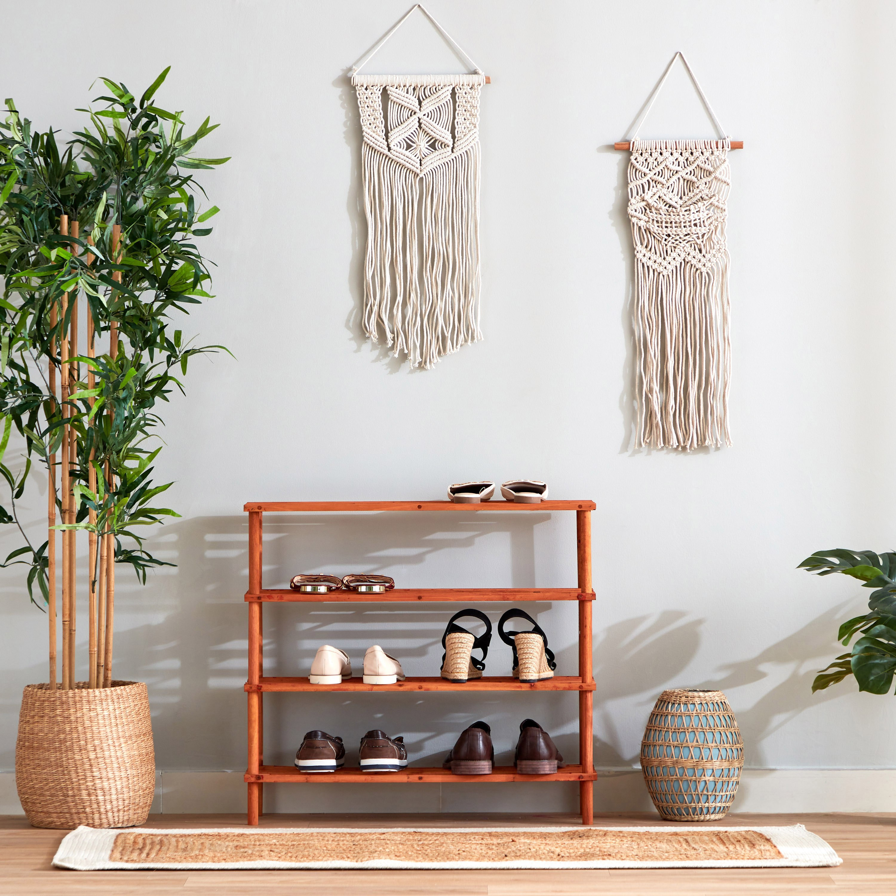رف أحذية خشب 4 طوابق من ساجا - 75.5x27.5x71 سم-hbxhomeware-hbxbathroom-image-5