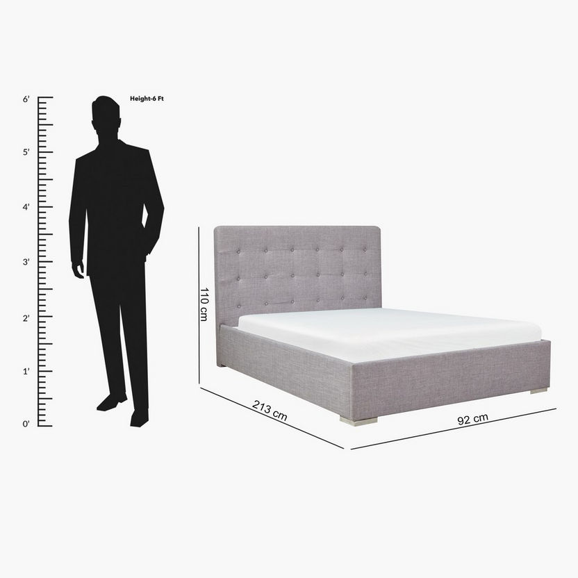 Oakland Single Bed - 90x200 cm-Single-image-4