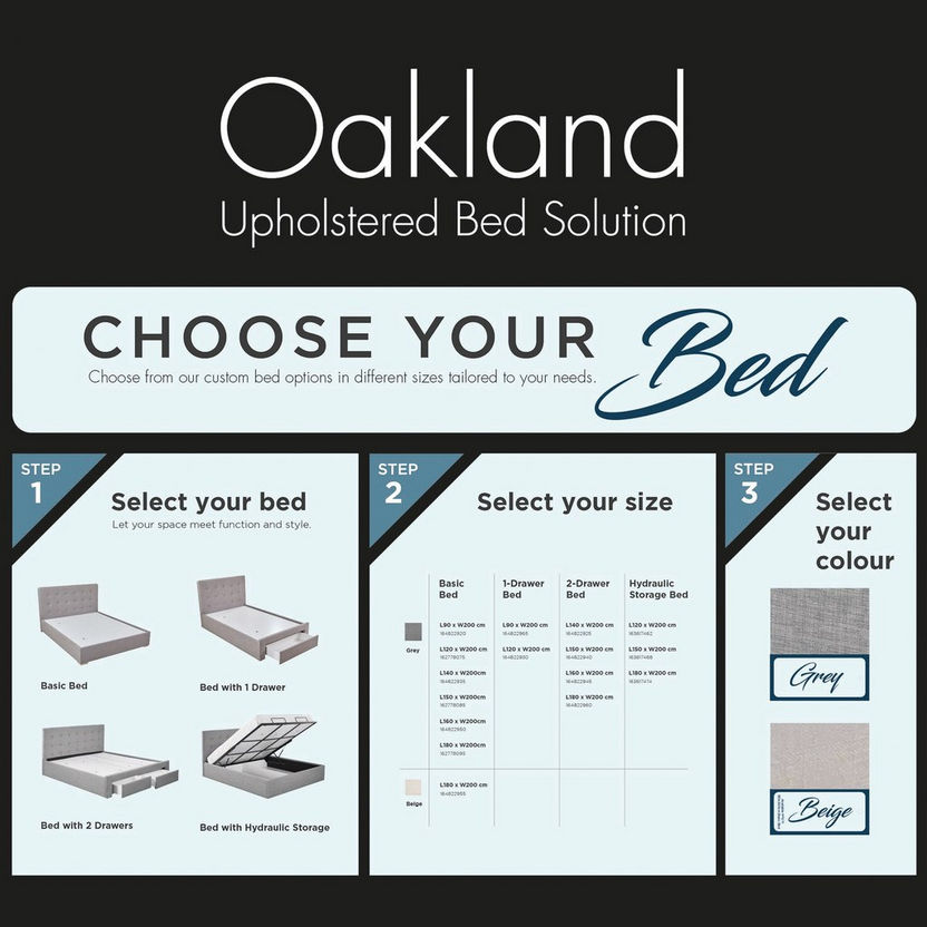 Oakland Single Bed - 90x200 cm-Single-image-5