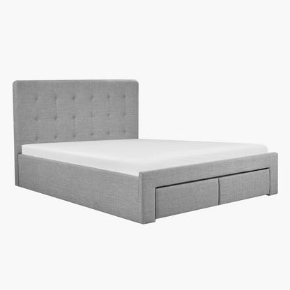 Oakland Twin Upholstered Bed with 2 Drawers - 140x200 cms