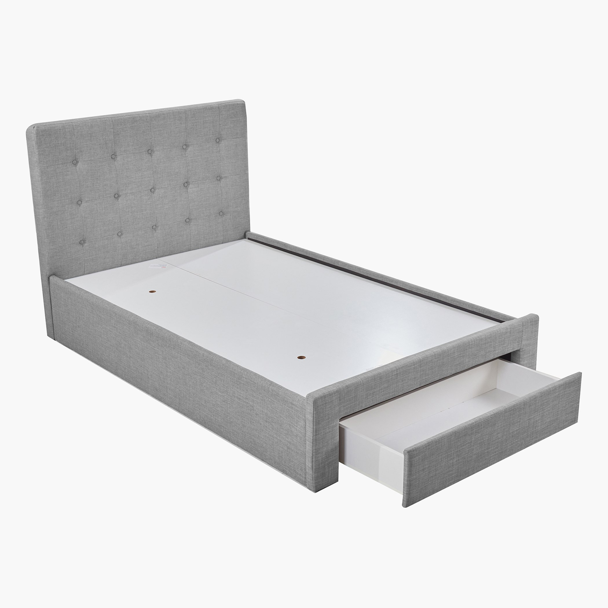 Oakland Twin Upholstered Bed with Drawer - 120x200 cm-hbxfurniture-kidsroom-kidsroomsets-twin-image-4