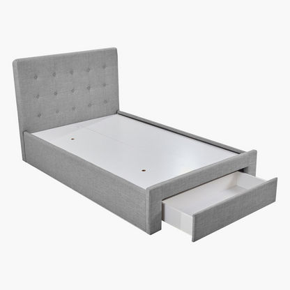 Oakland Twin Upholstered Bed with Drawer - 120x200 cm
