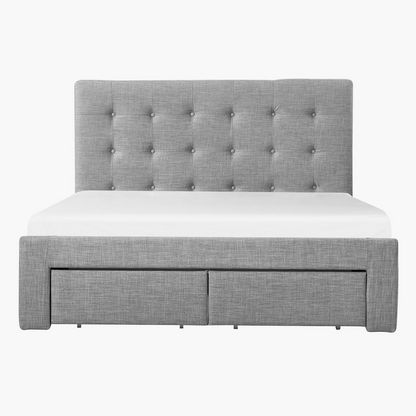 Oakland King Upholstered Bed with 2 Drawers - 180x200 cms