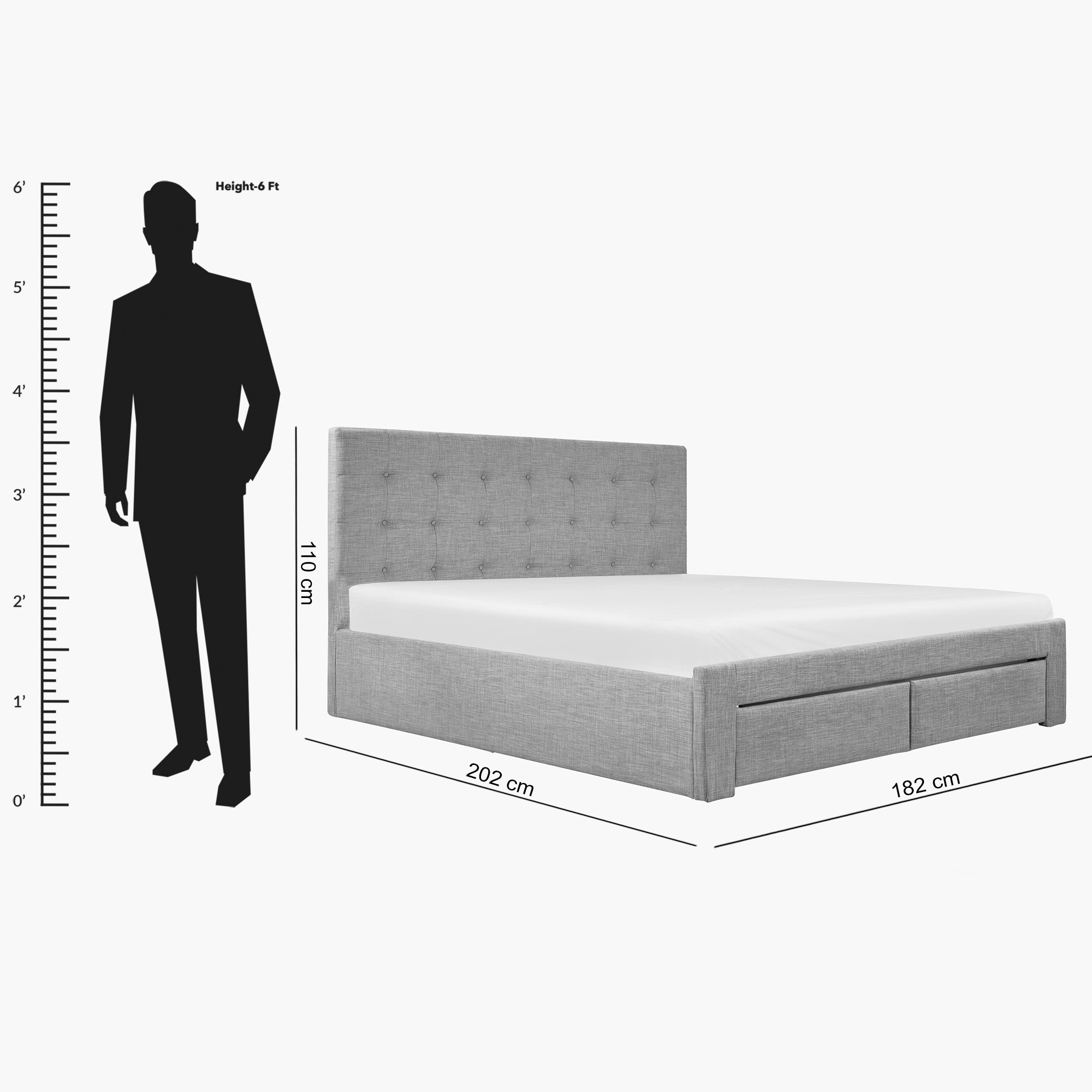 سرير كينج منجّد بدرجين من أوكلان - 180x200 سم-hbxfurniture-bedsandbedsets-upholsteredbeds-king-image-6