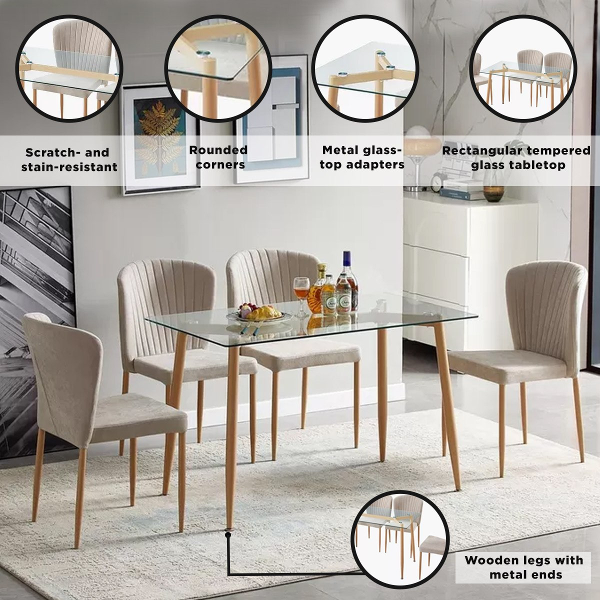 طقم سفرة 4 مقاعد من ليما-hbxdiningroom-diningtablesandsets-diningsets-fourseater-image-7