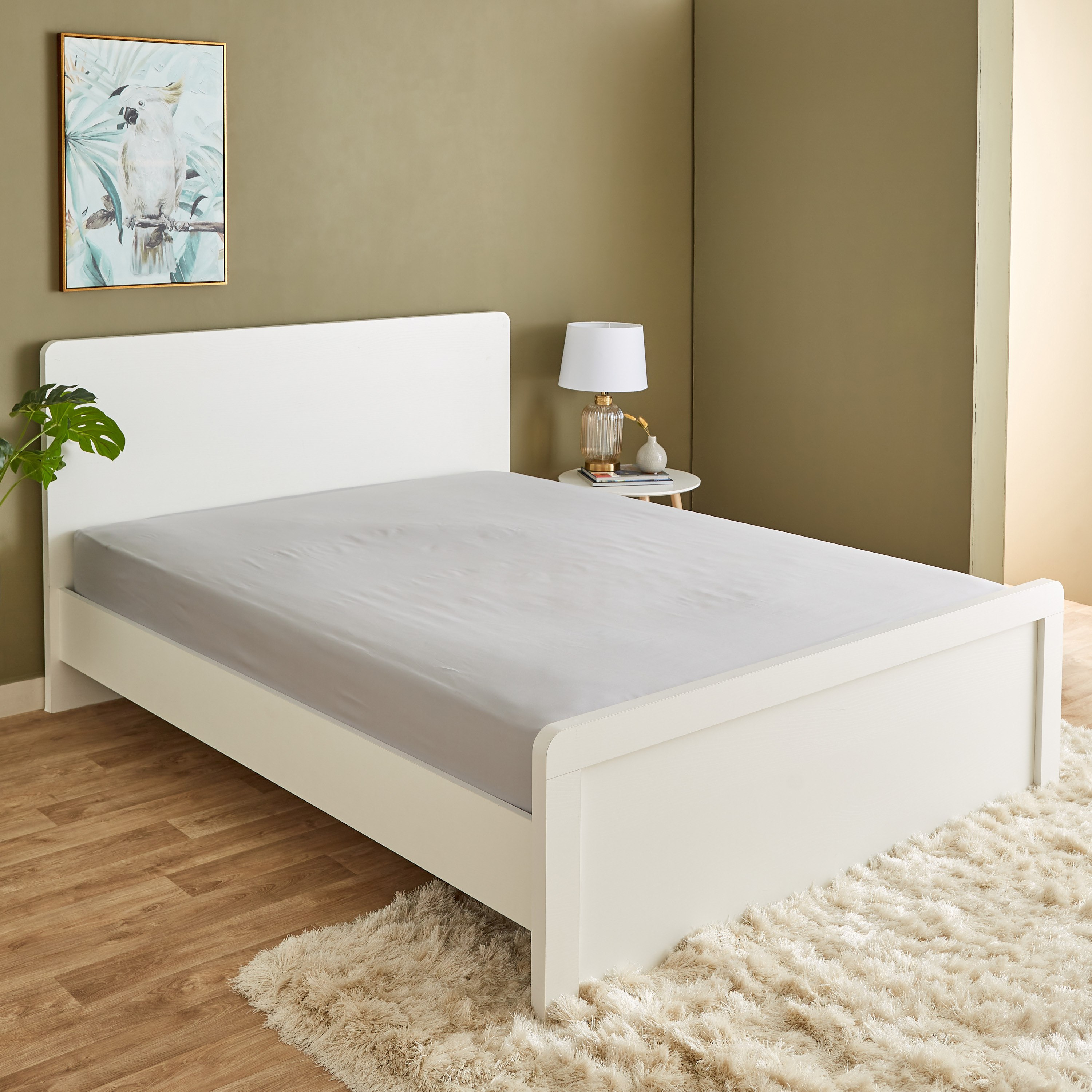شرشف مطّاطي بولي قطن مزدوج من بريستول - 140x200+25 سم-hbxhomeware-hbxbedroom-image-1