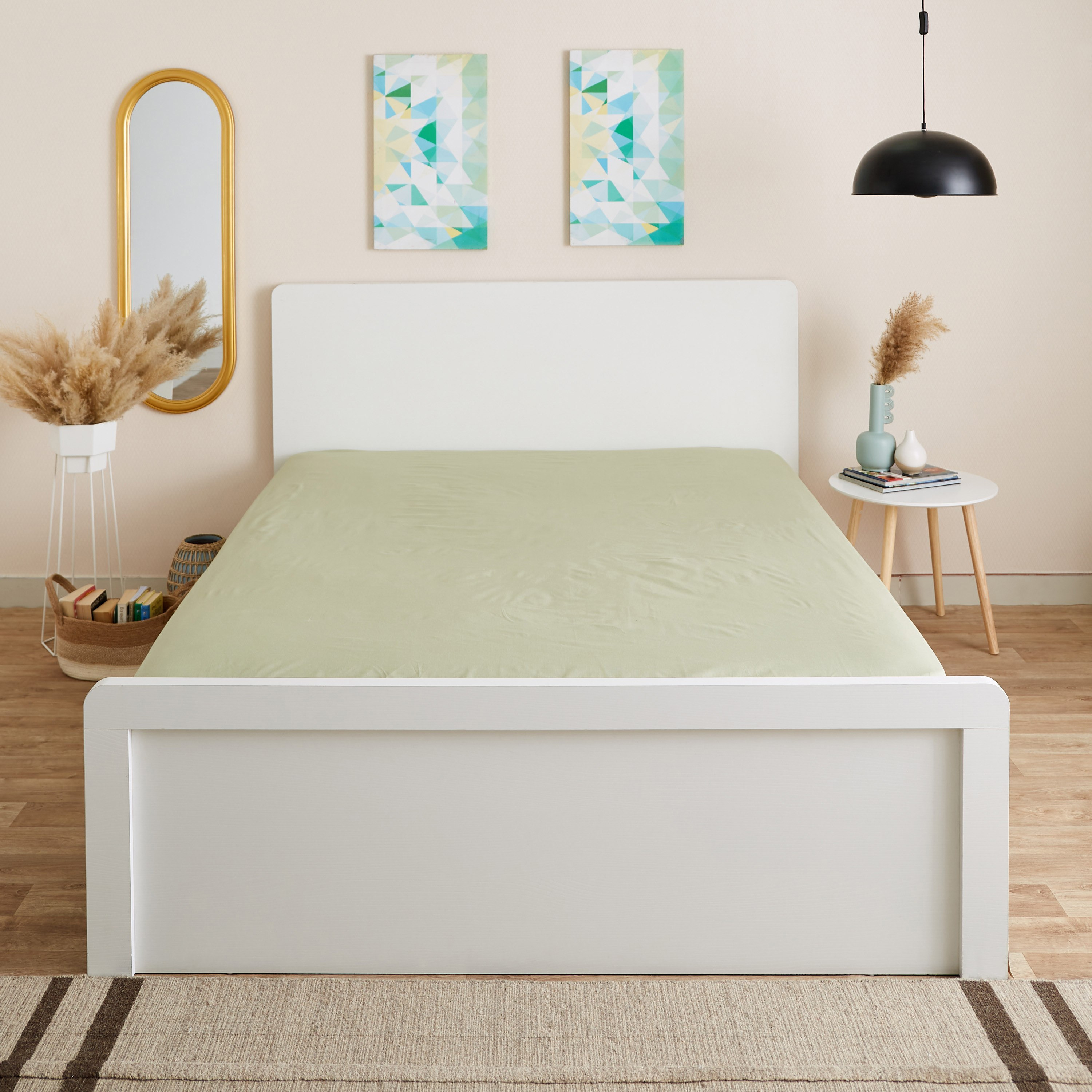 شرشف مطّاطي مزدوج بولي قطن من بريستول - 140x200+25 سم-hbxhomeware-hbxbedroom-image-2