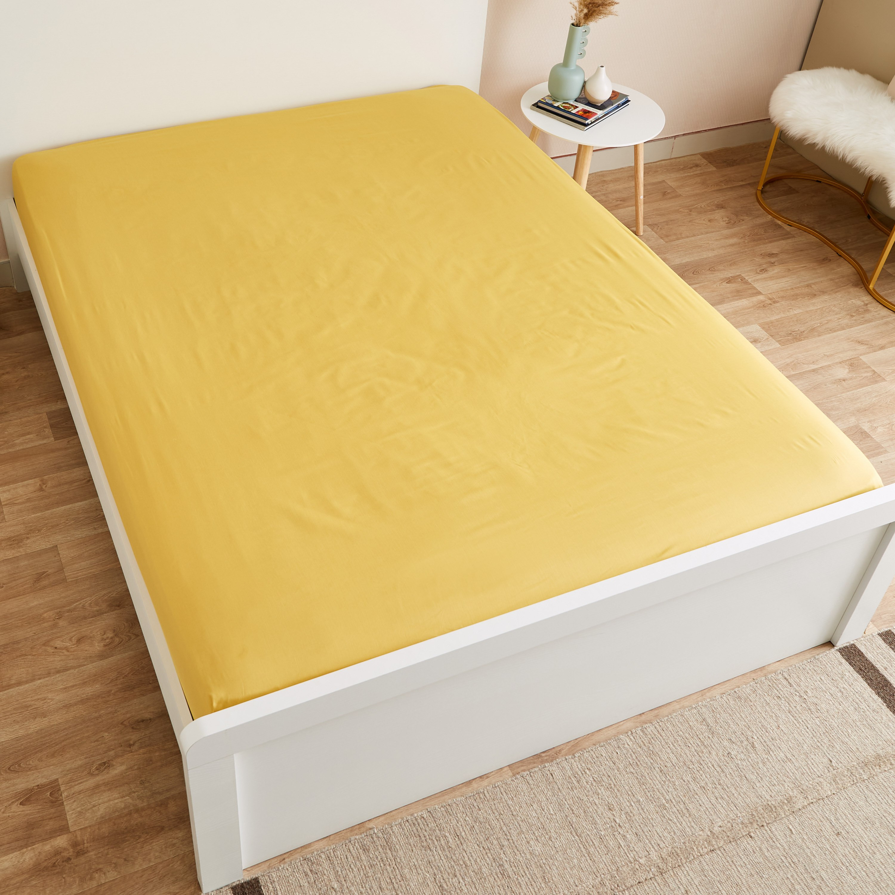 شرشف مطّاطي مزدوج بولي قطن من بريستول - 140x200+25 سم-hbxhomeware-hbxbedroom-image-3