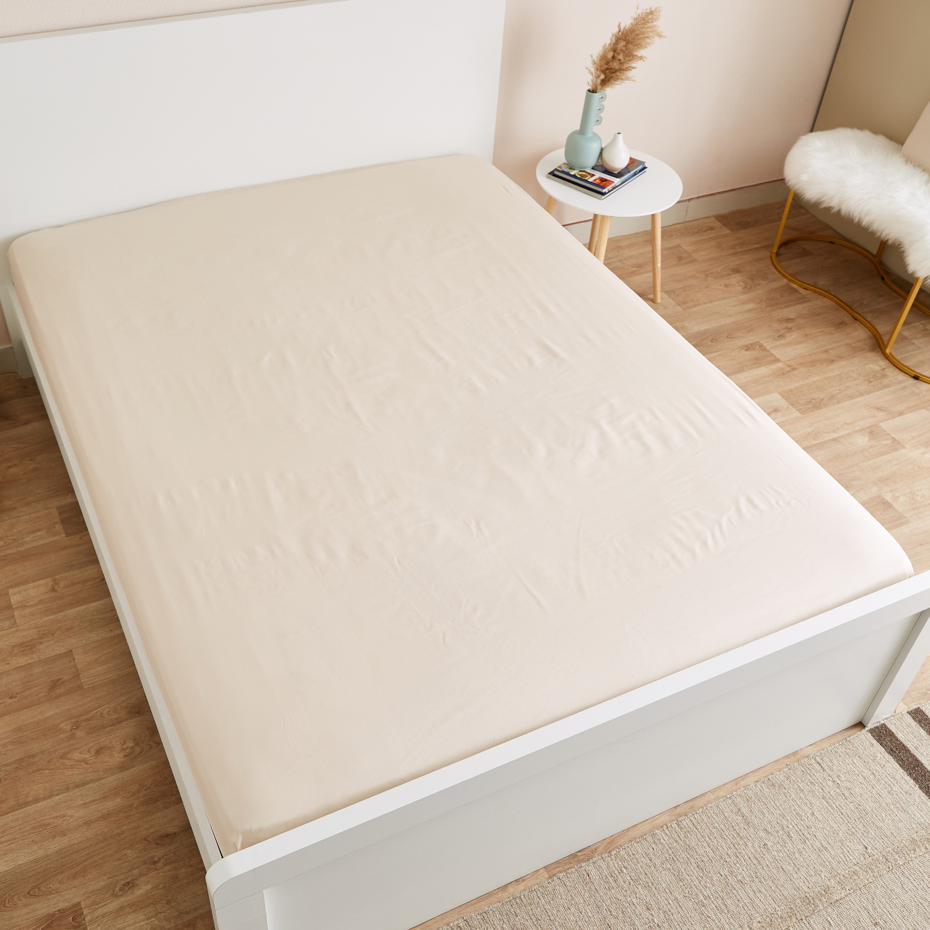 شرشف مطّاطي بولي قطن مقاس مزدوج من بريستول - 140x200+25 سم-hbxhomeware-hbxbedroom-image-3