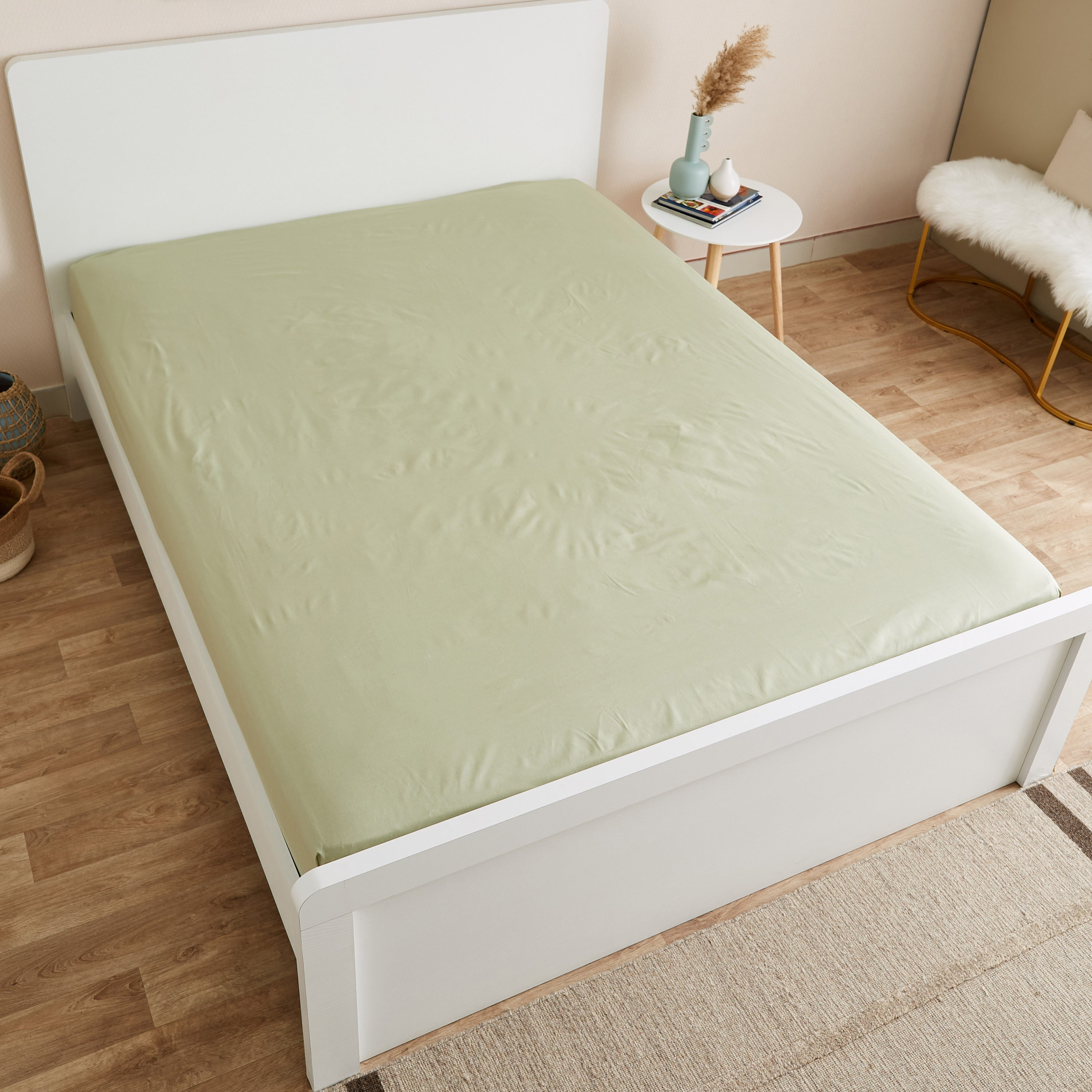 شرشف مطّاطي أولمبيك كوين بولي قطن من بريستول - 160x200+25 سم-hbxhomeware-hbxbedroom-image-3