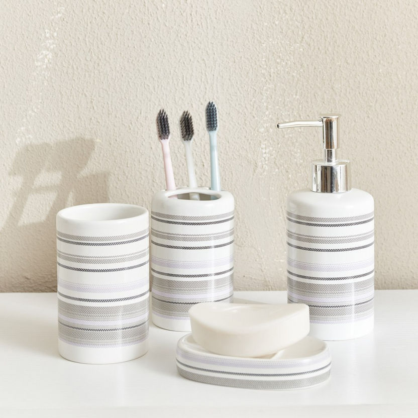 Nexus 4-Piece Ceramic Bathroom Accessory Set-Bathroom Sets-image-0