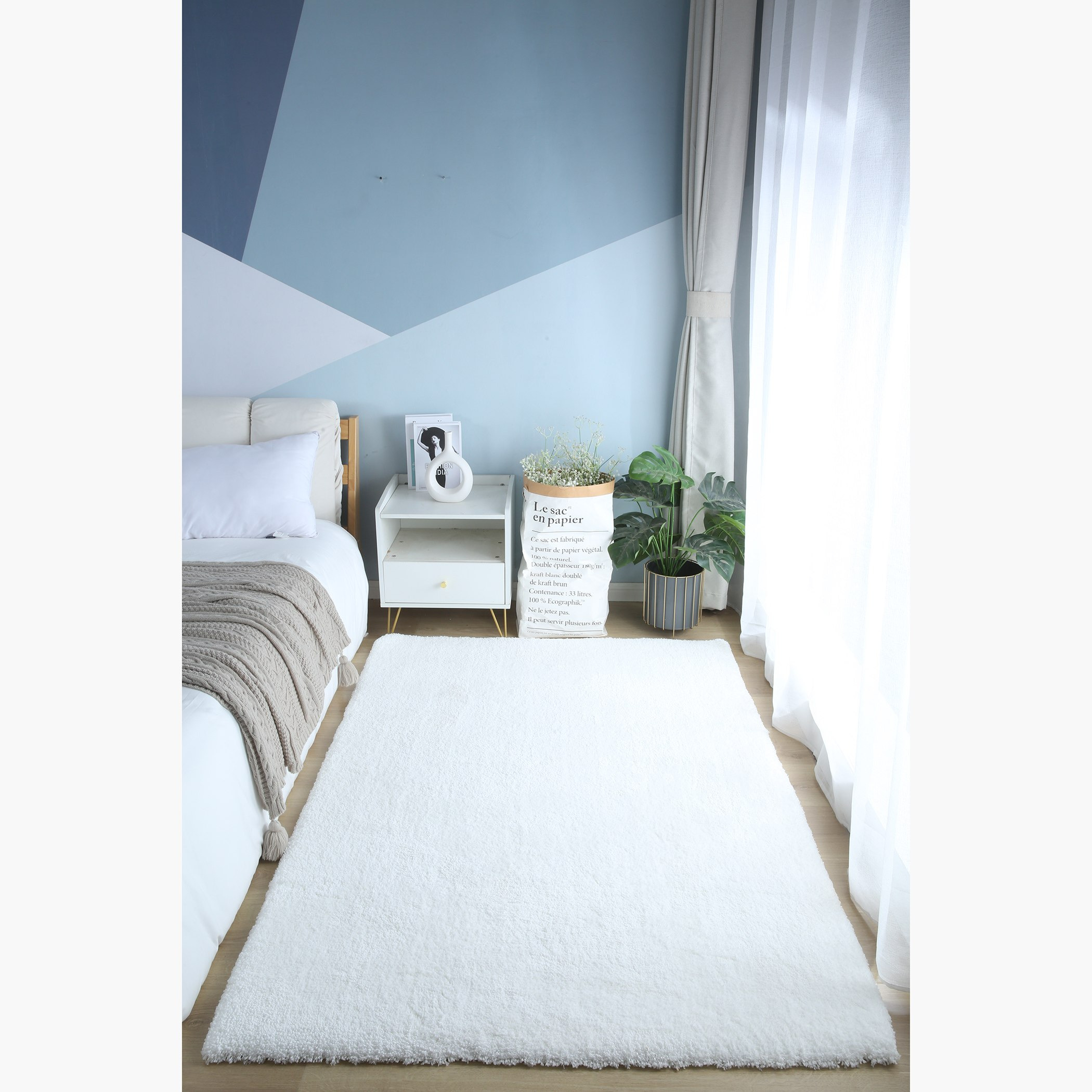 سجادة من الألياف الدقيقة من لاكشري - 120x170 سم-hbxdecorandfurnishings-floorcoverings-rugs-image-1