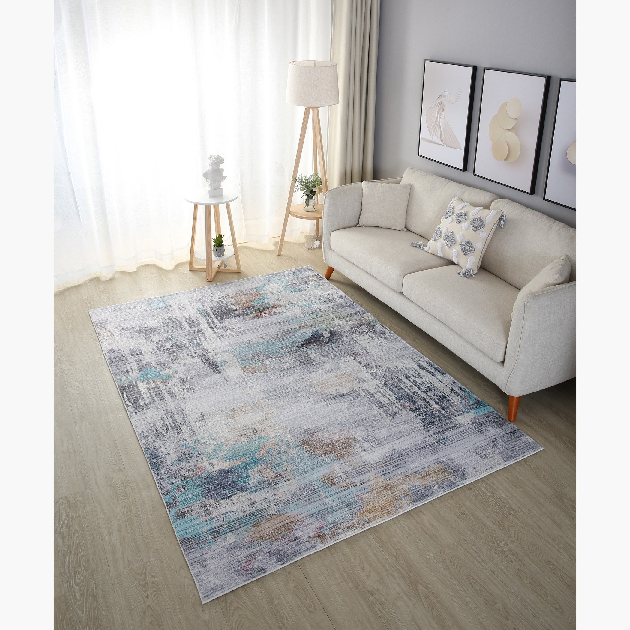 سجادة فرو مخملية بطبعات من بريستول - 160x230 سم-hbxdecorandfurnishings-floorcoverings-rugs-image-1