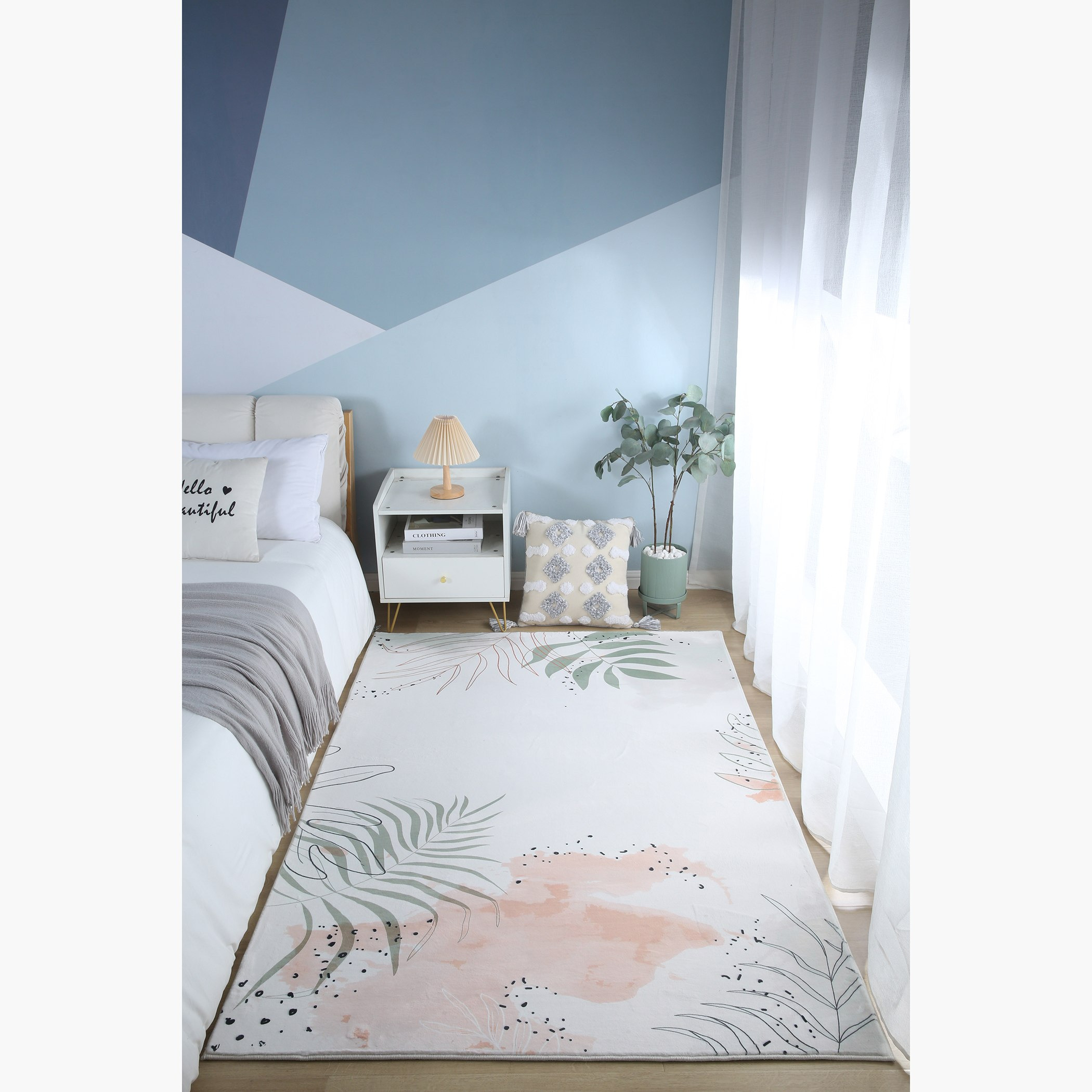 سجادة فرو مخملية بطبعات من ميلان - 120x170 سم-hbxdecorandfurnishings-floorcoverings-rugs-image-1