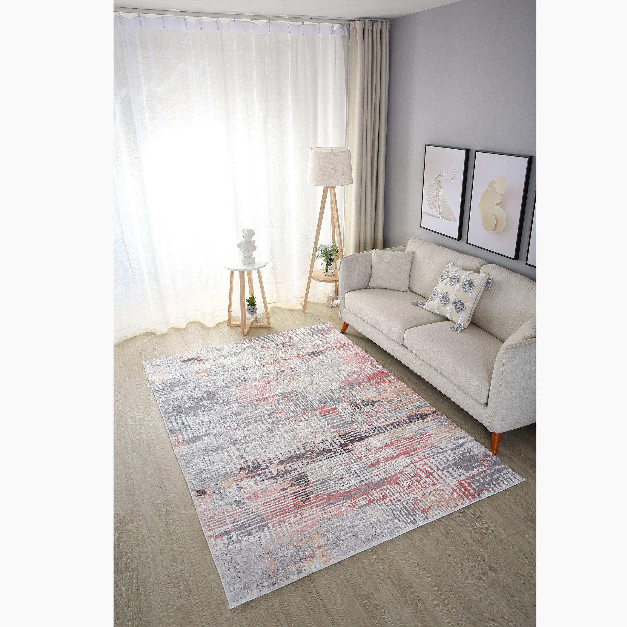 سجادة فرو مخملية بطبعات من ميلان - 160x230 سم-hbxdecorandfurnishings-floorcoverings-rugs-image-1