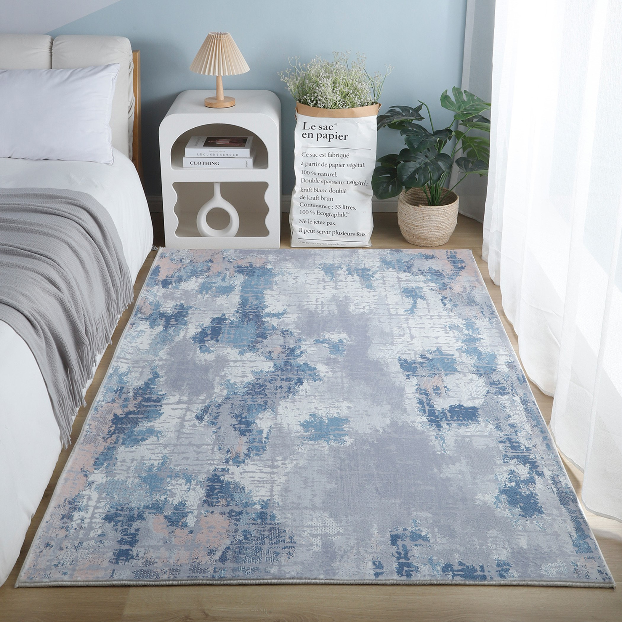 Bristol Printed Plush Fur Rug - 120x170 cm-hbxdecorandfurnishings-floorcoverings-rugs-image-1